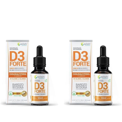 WISH Pharmaceutical Vitamin D3 2000IU Forte - 2x 30ml