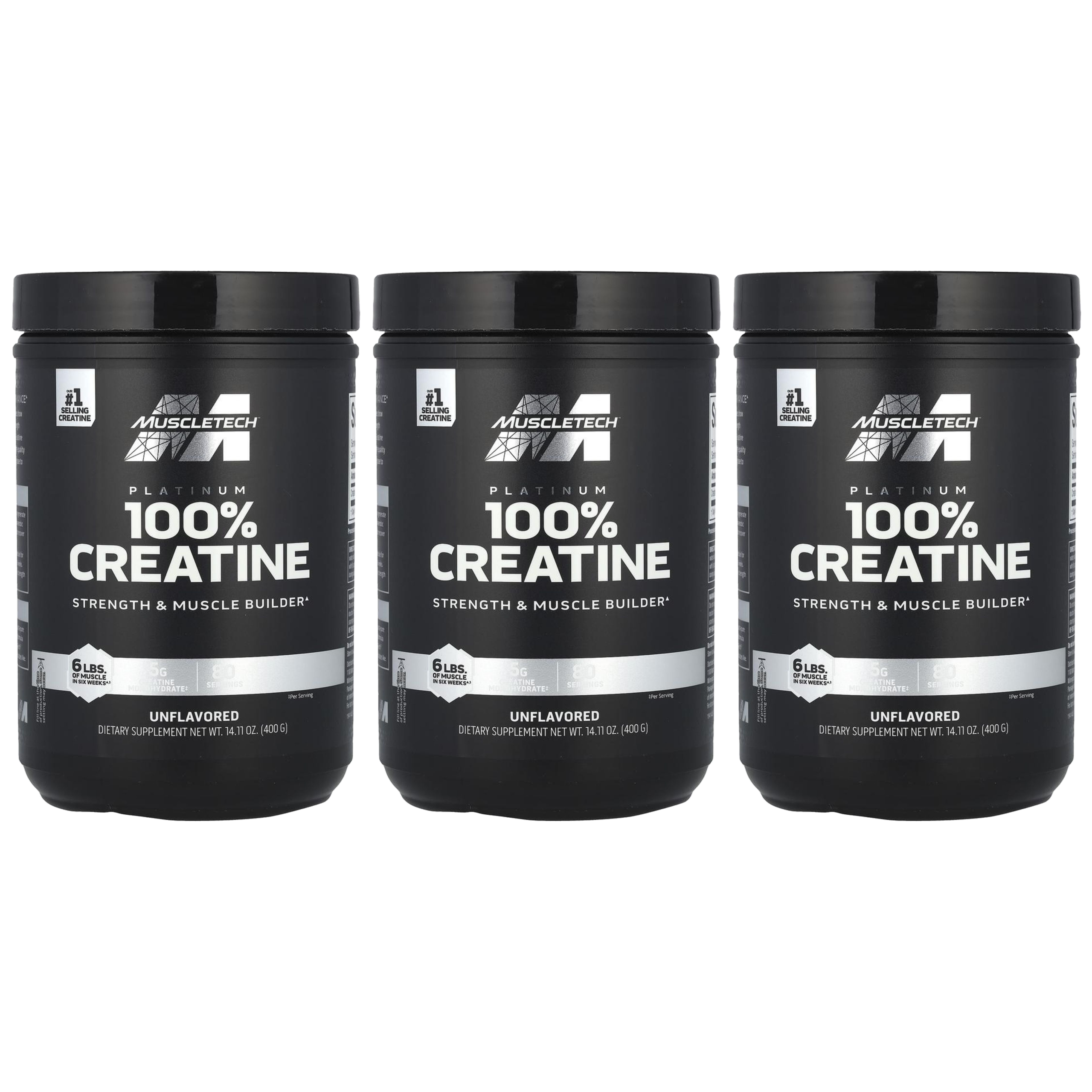 MUSCLE TECH Platinum Creatine - 3x 400g