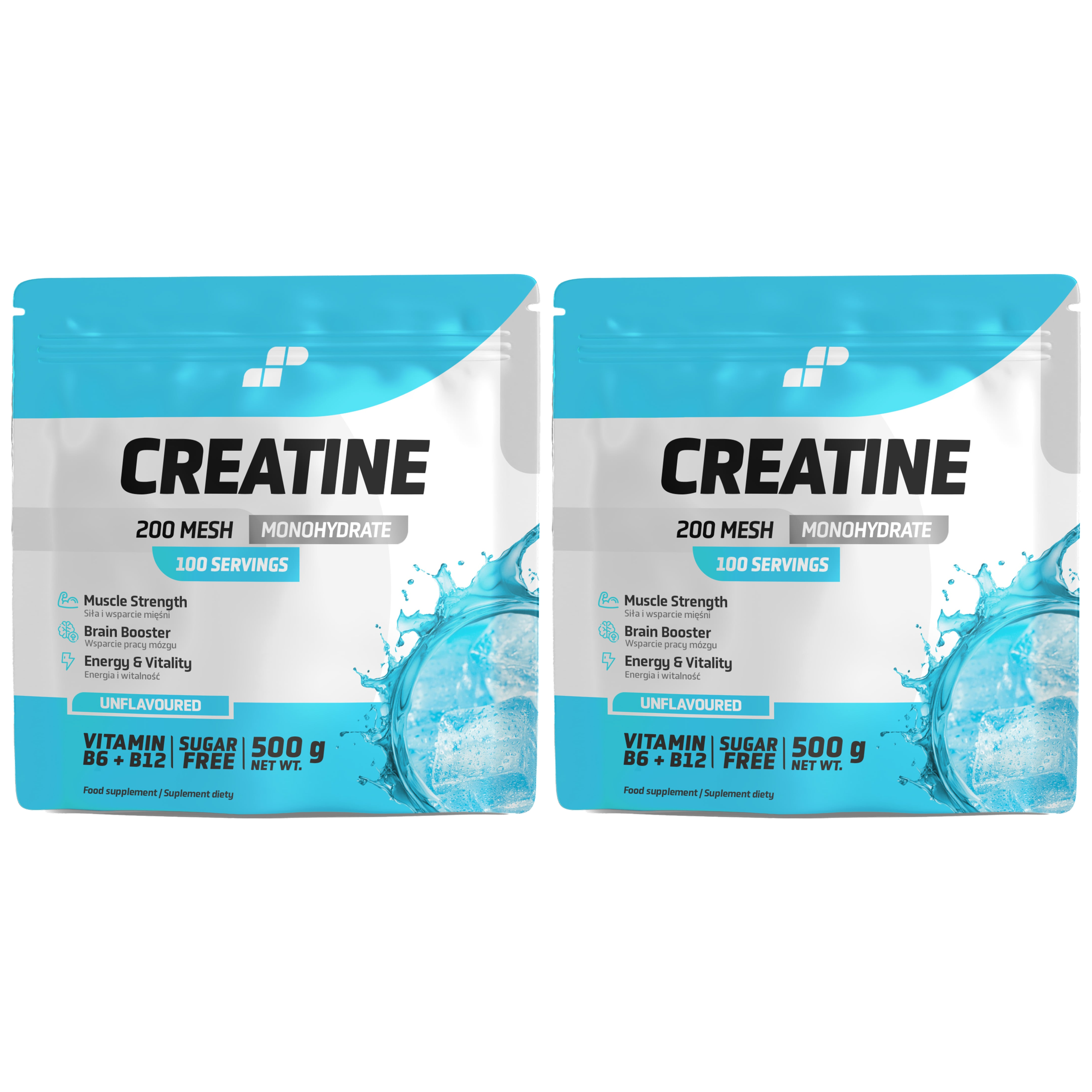 MP NUTRITION - Creatine Monohydrate 200 mesh - 2x 500g