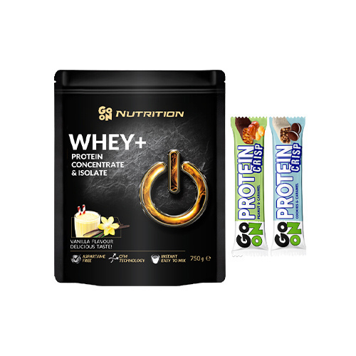 Zestaw GO ON NUTRITION Whey - 750g + 2x losowy baton