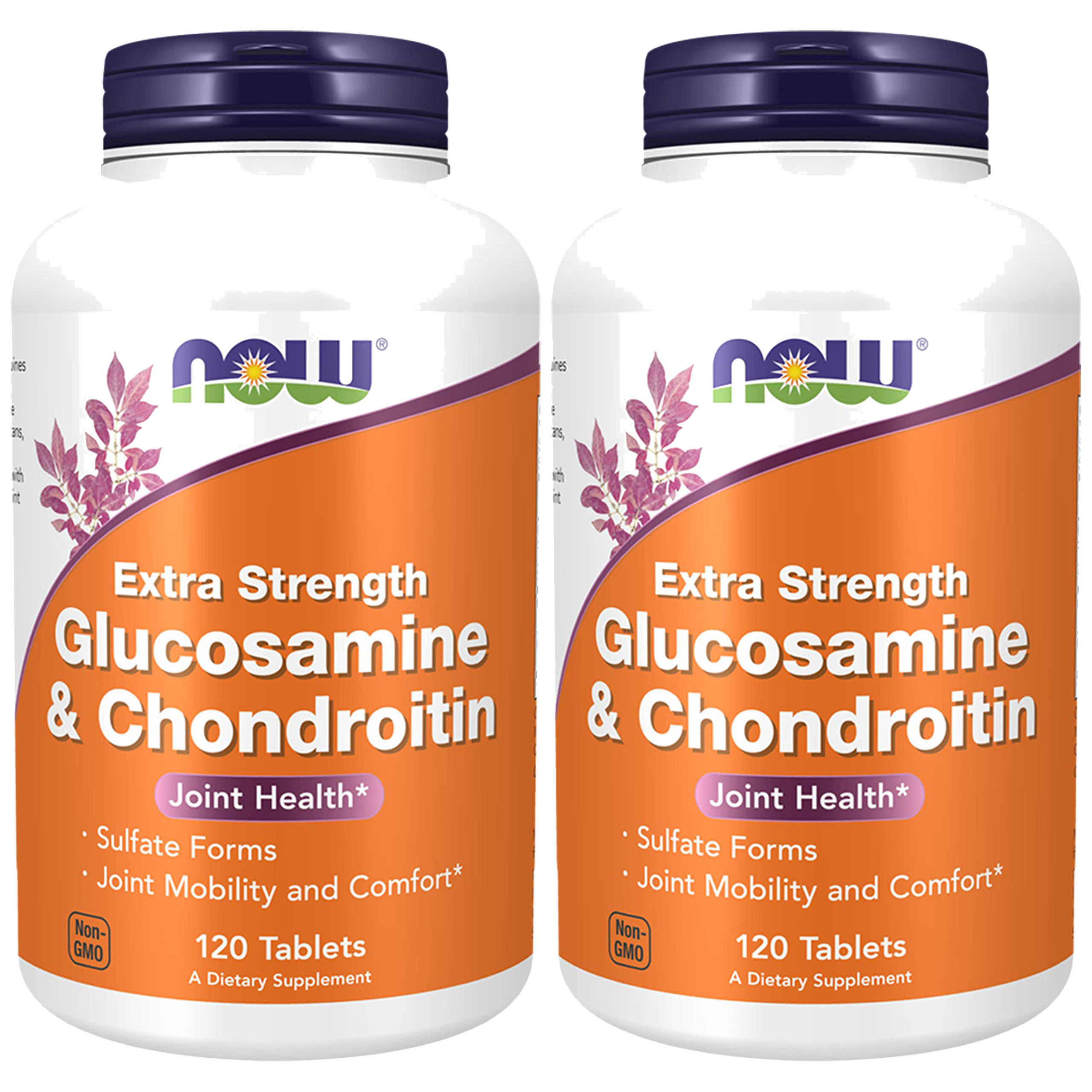 NOW Glucosamine & Chondroitin Sulfate Extra Strength - 2x 120tabs
