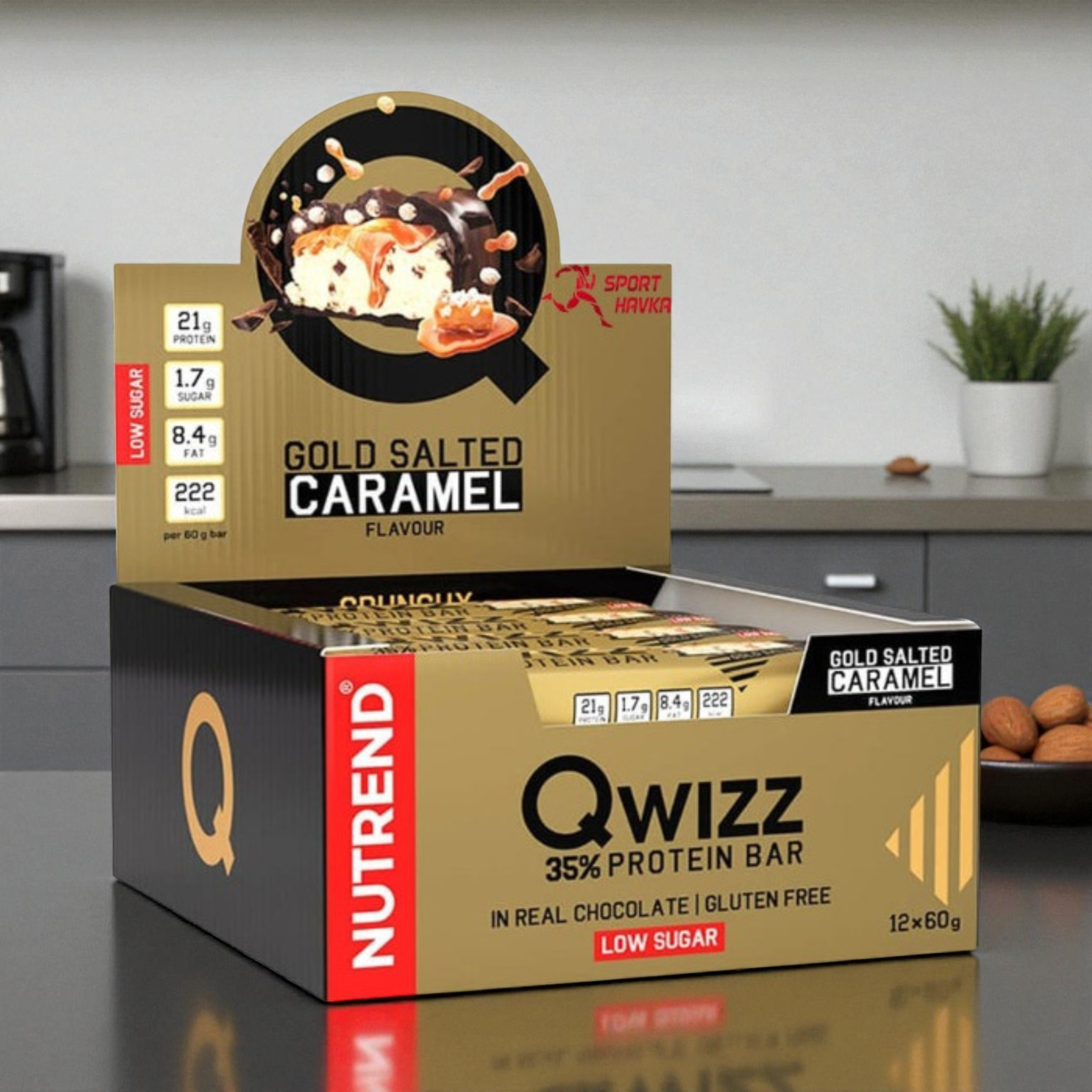 NUTREND - Baton QWIZZ Protein Bar - 24x 2x 60g 
