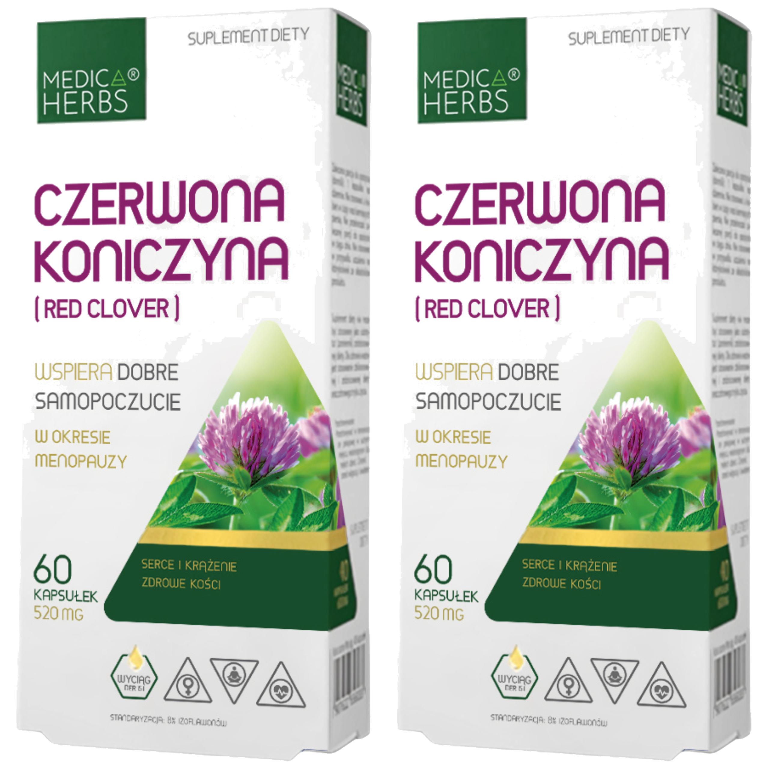 MEDICA HERBS - Czerwona Koniczyna 520mg - 2x 60caps.