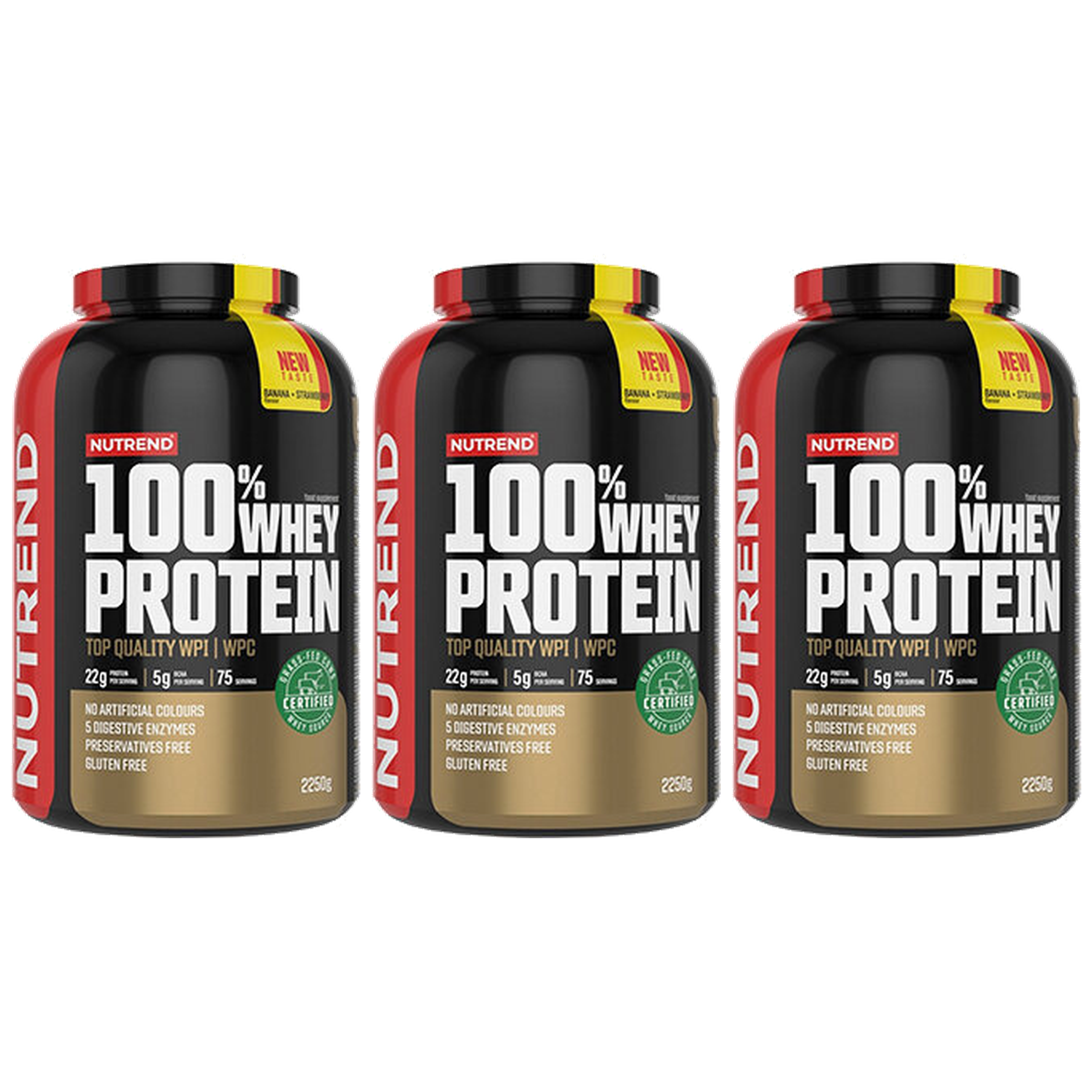 NUTREND 100% Whey Protein - 3x 2250g
