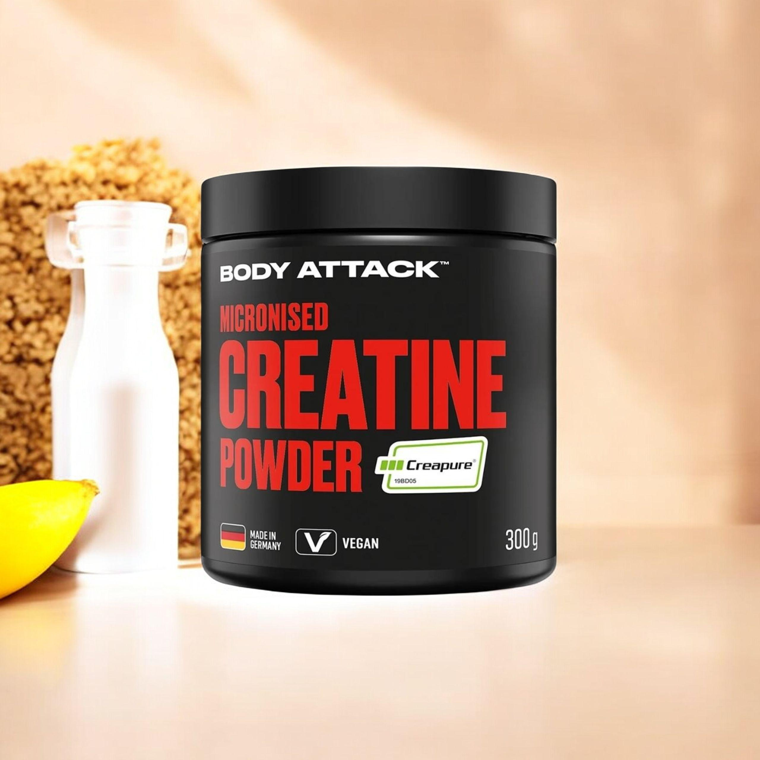 BODY ATTACK Creatine Powder Creapure - 300g - Natural
