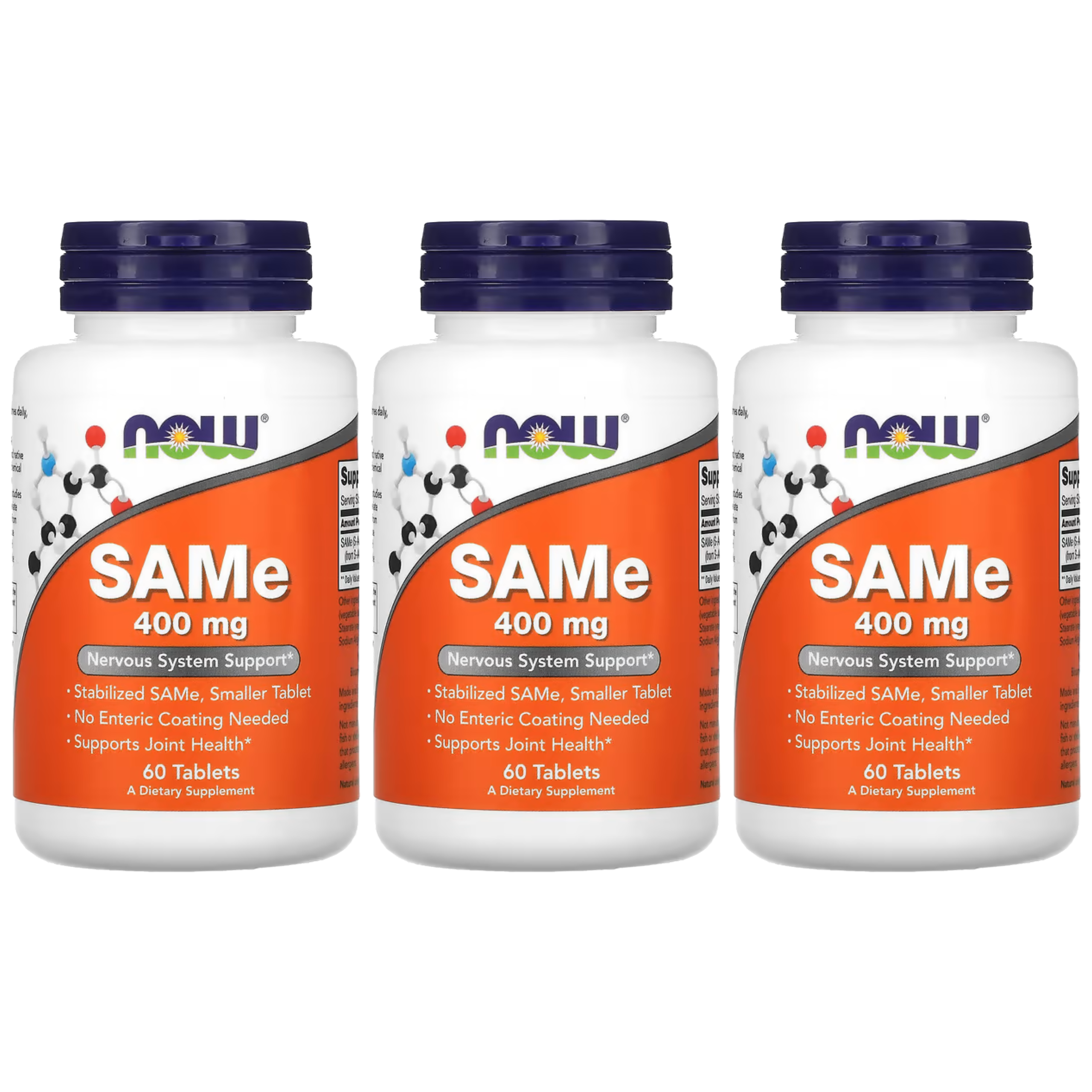 NOW - SAMe S-adenozylo L-metionina - 400mg - 3x 60tabs.