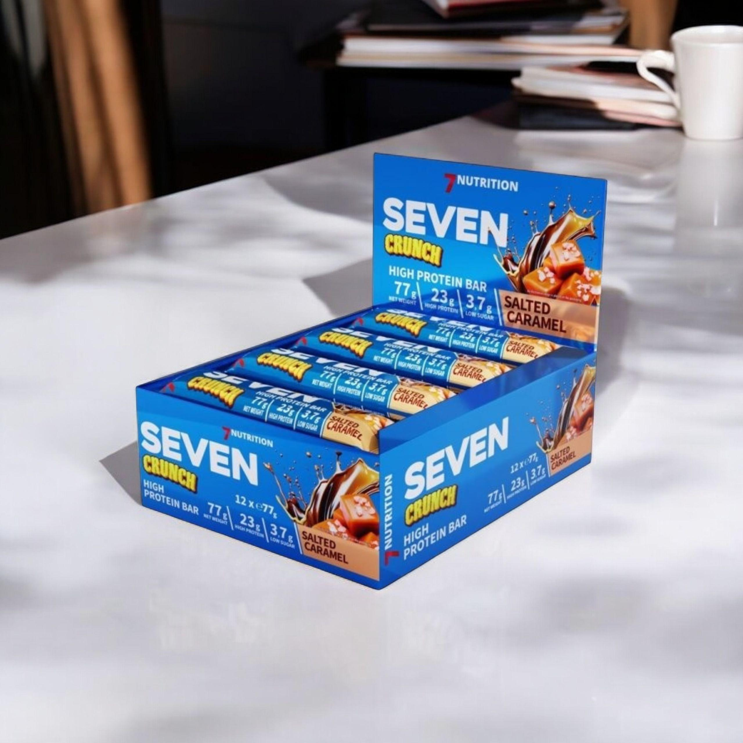 7 NUTRITION - Seven Crunch HP Bar - 12x 77g - Salted Caramel