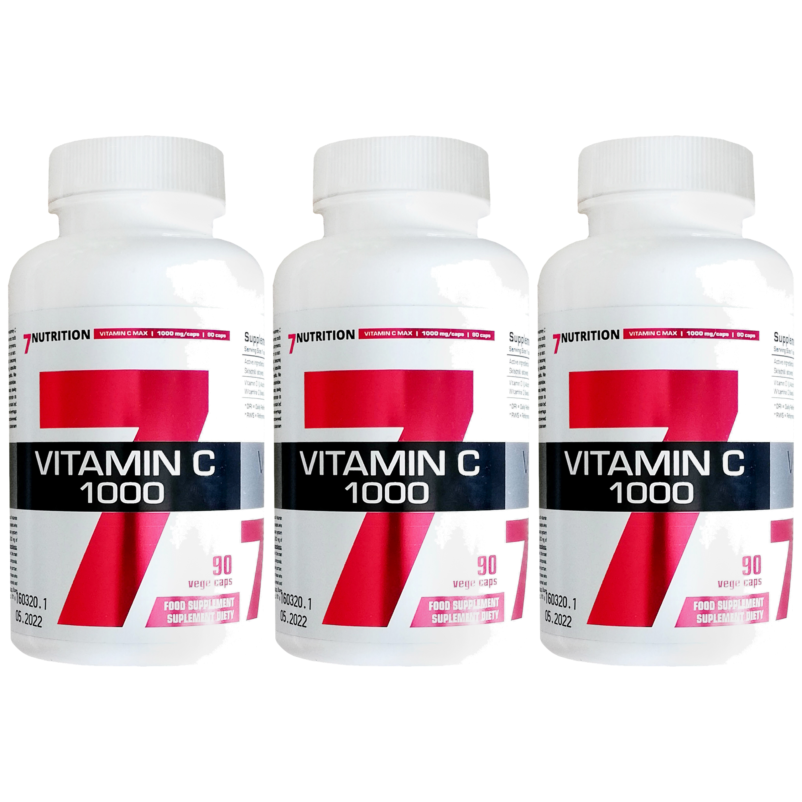 7 NUTRITION Vitamin C 1000 - 3x 90vcaps