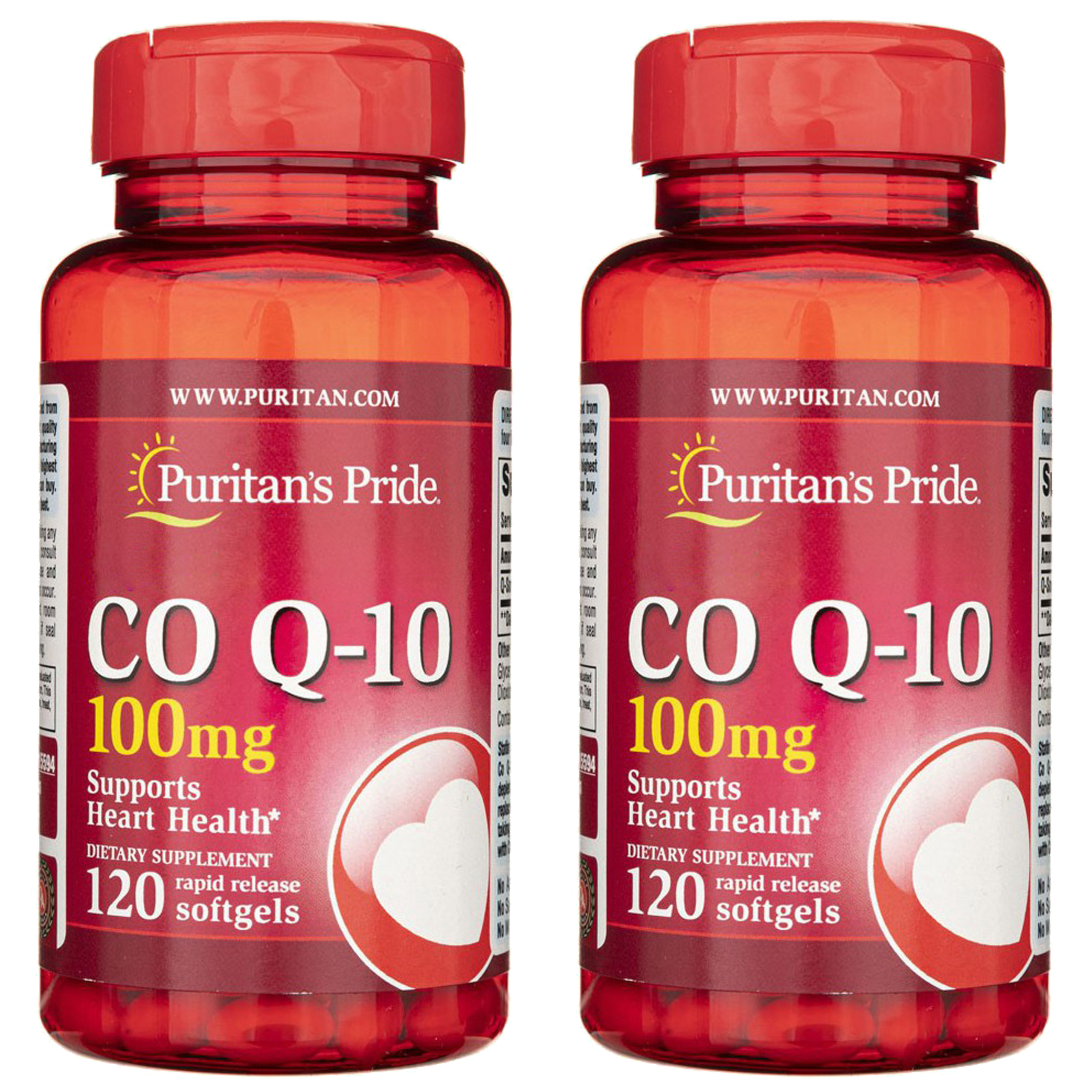 Puritan's Pride Coenzyme Q-10 100mg - 120softgels - 2x Koenzym Q10