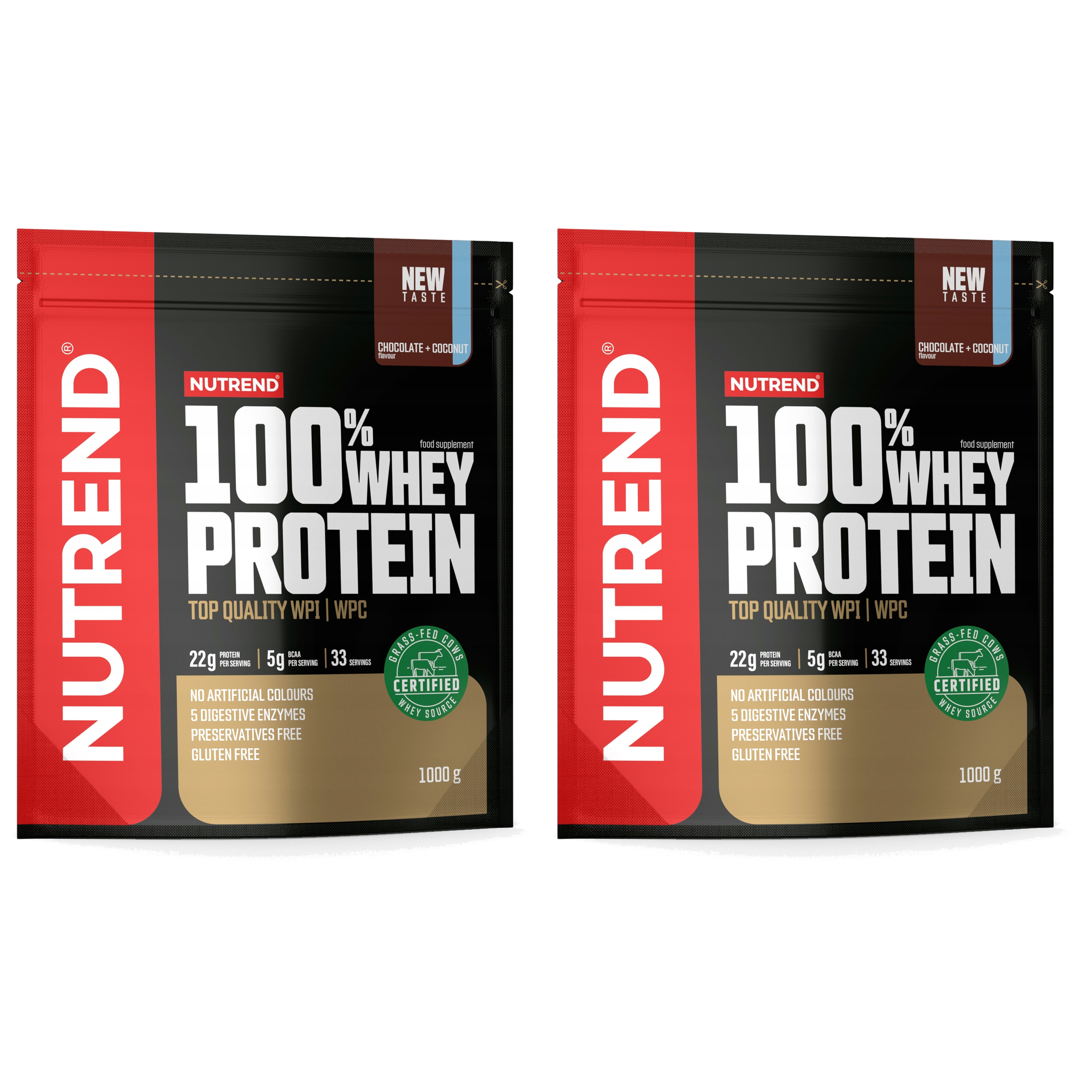 NUTREND 100% Whey Protein - 2x 1000g