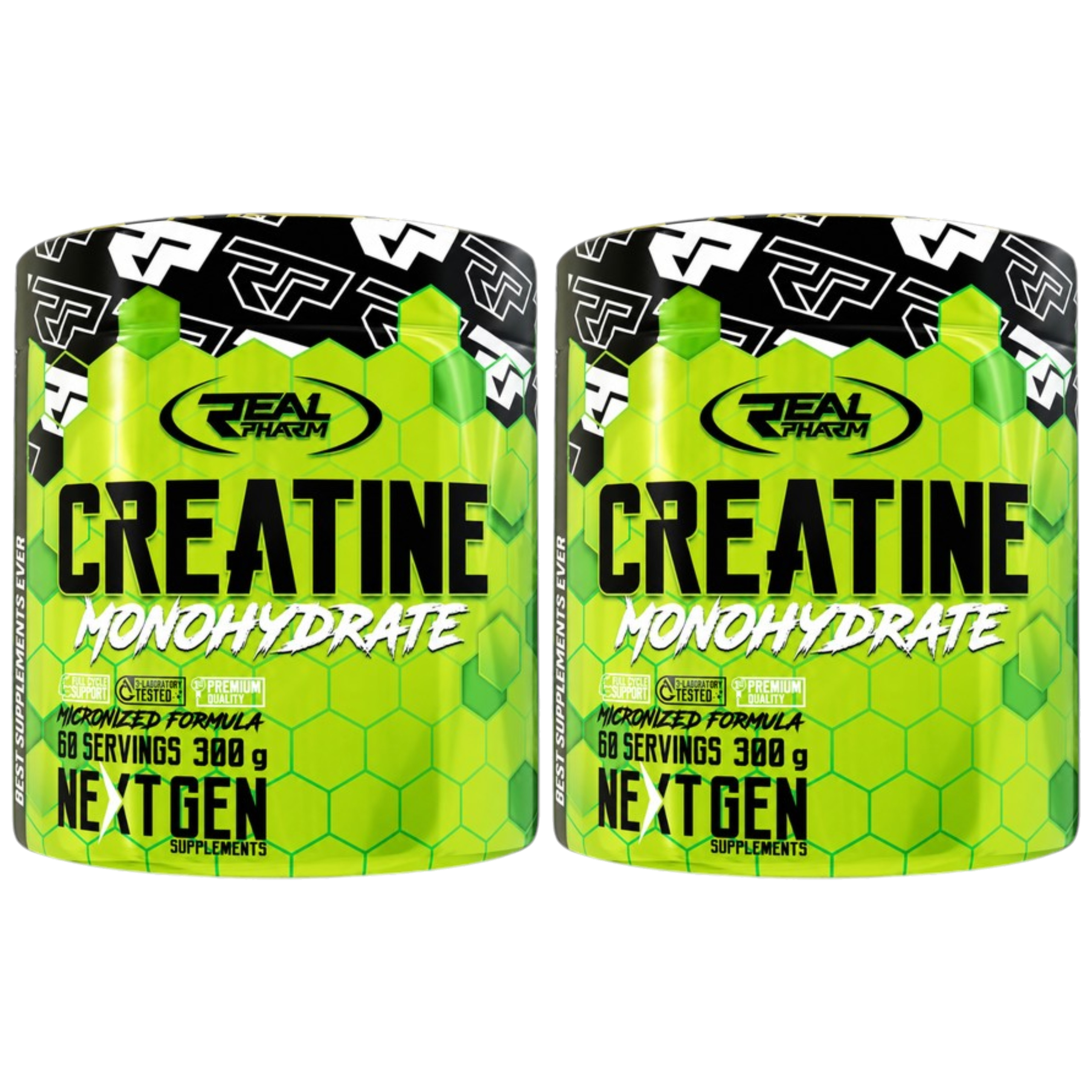REAL PHARM Creatine Monohydrate - 2x 300g