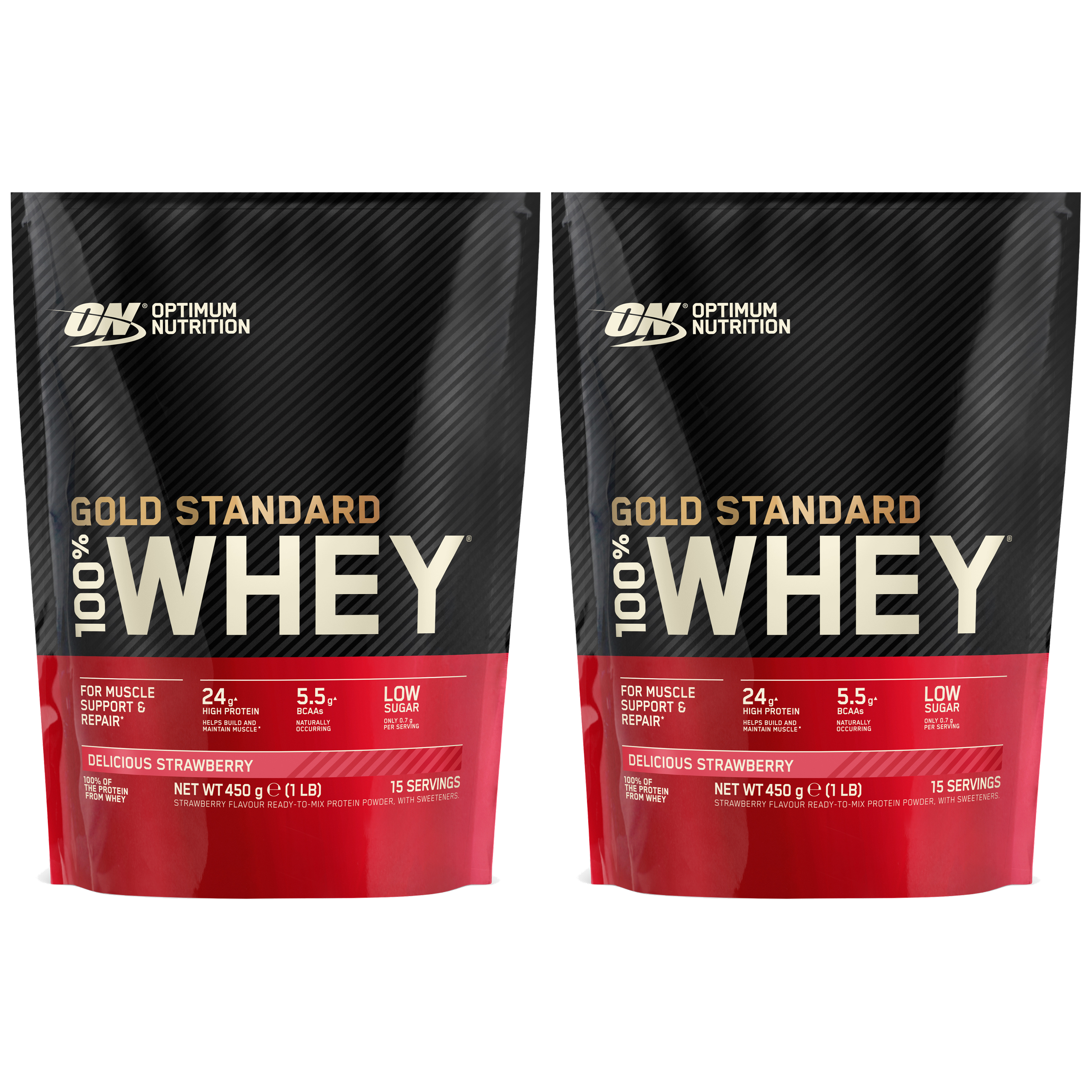 OPTIMUM NUTRITION 100% Whey Gold Standard Bag - 2x 450g