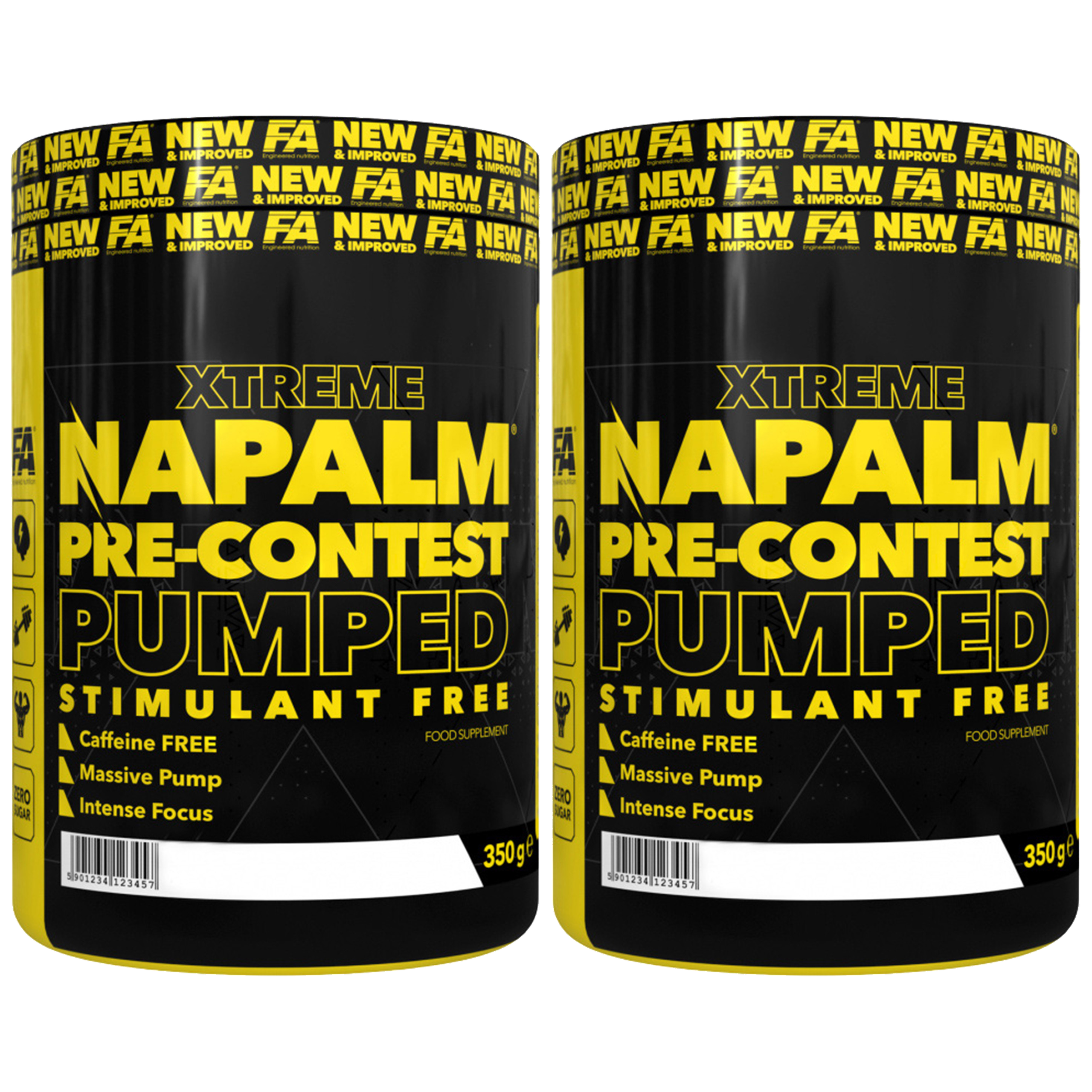FITNESS AUTHORITY Napalm Pre-Contest Pumped Stimulant Free - 2x 350g