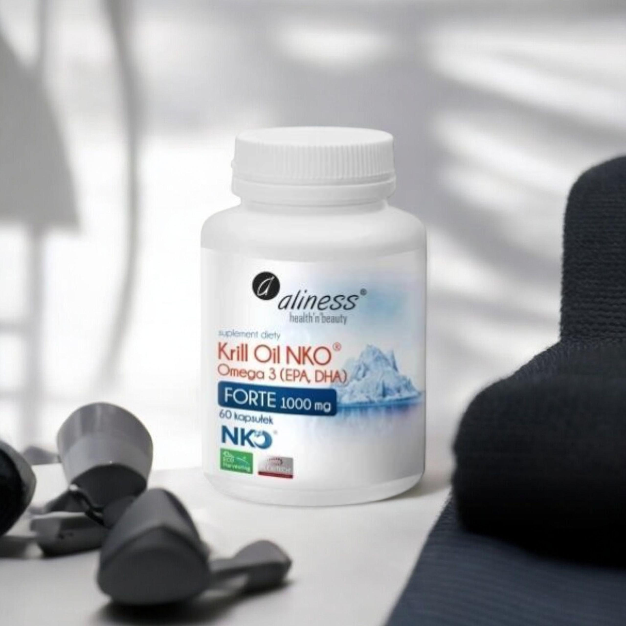 ALINESS - Krill Oil NKO Omega 3 1000mg Forte - 2x 60caps.