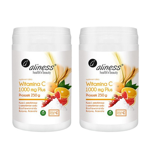 ALINESS - Witamina C 1000mg Plus - 250g x2