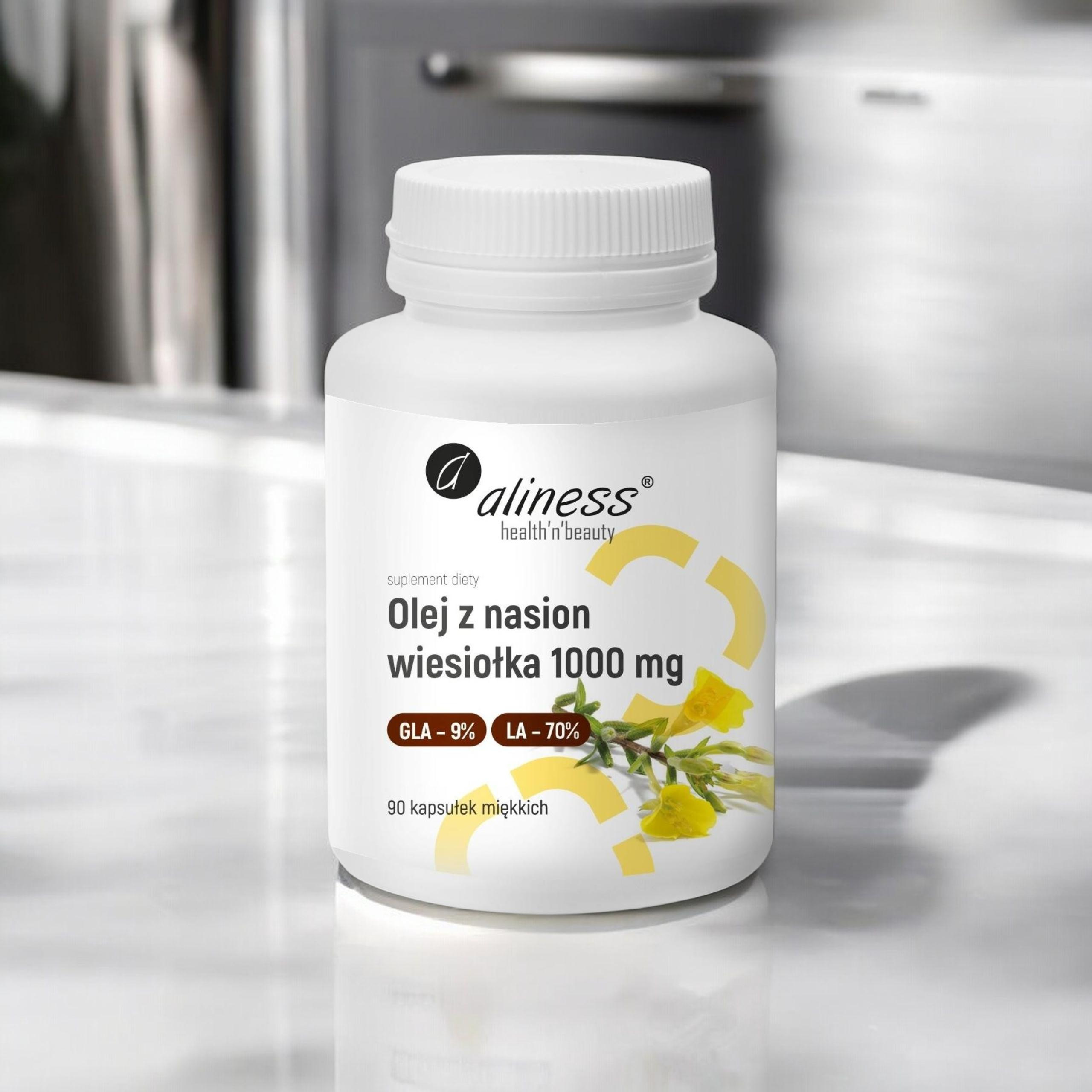 ALINESS - Olej z Nasion Wiesiołka 1000mg - 2x 90caps.