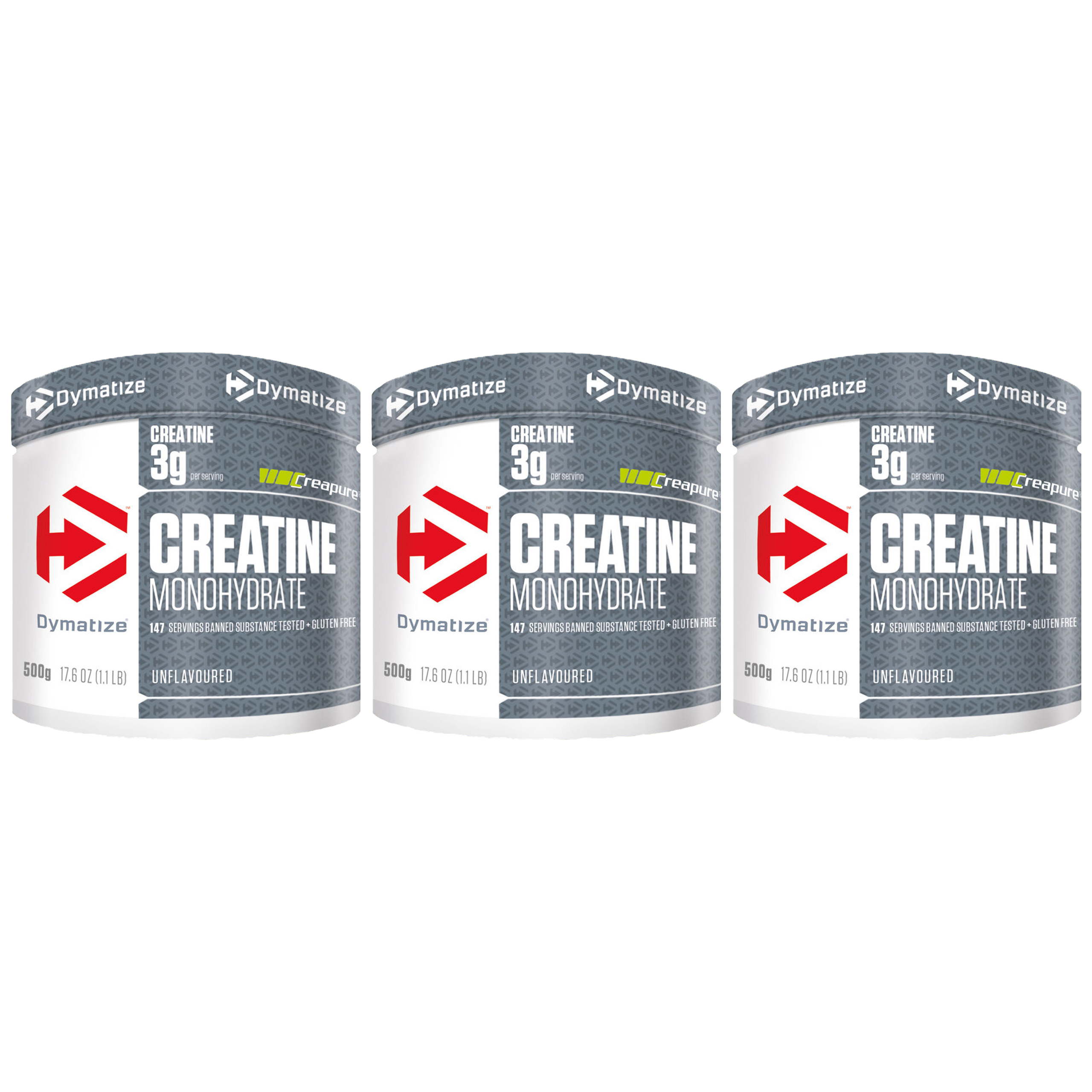 DYMATIZE Creatine Monohydrate NEW - 3x 500g