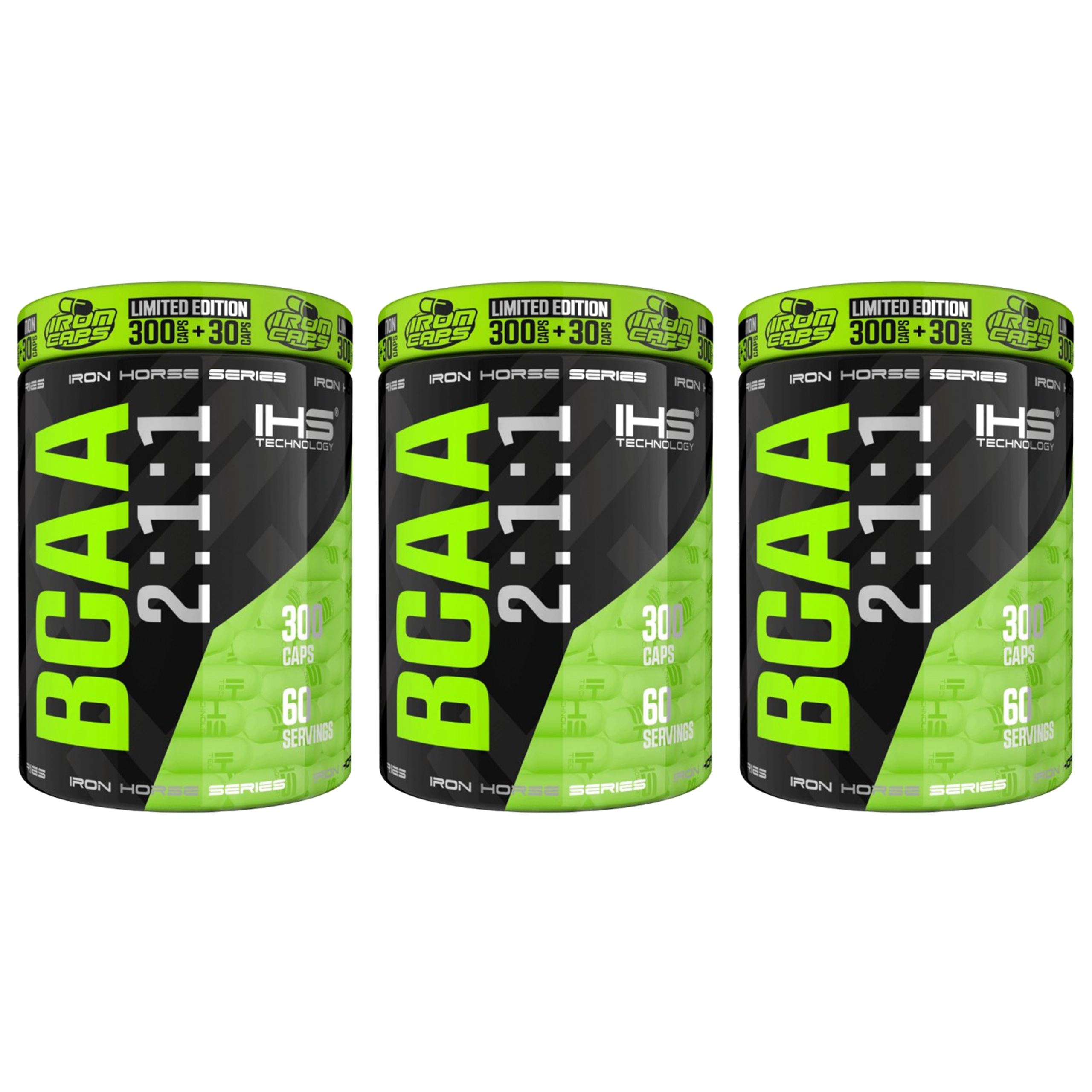 IRON HORSE BCAA 2:1:1 IronCaps - 3x 300caps + 30caps GRATIS