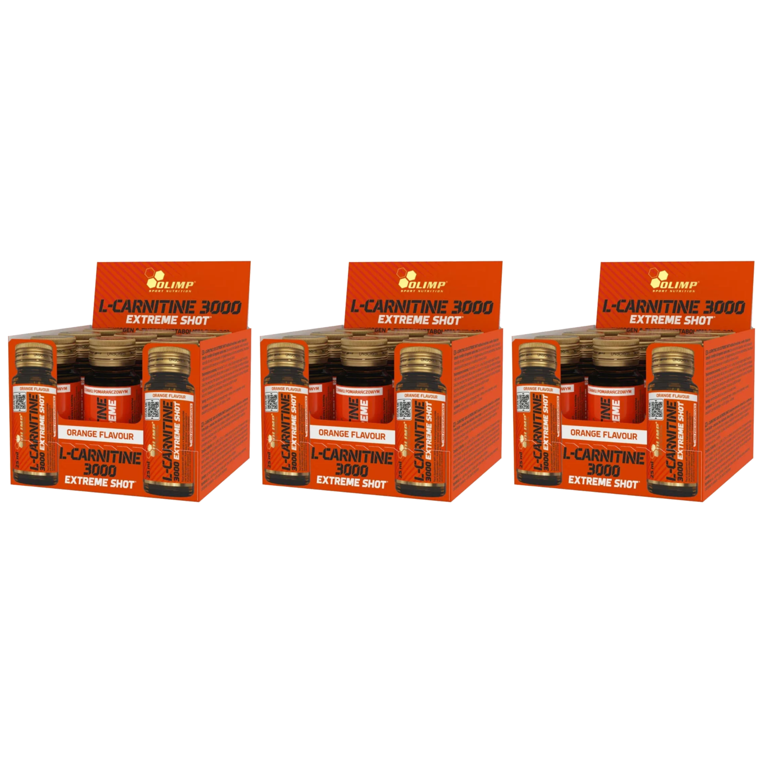 OLIMP - L-Carnitine 3000 Extreme Shot - 9x 3x 25ml - Orange