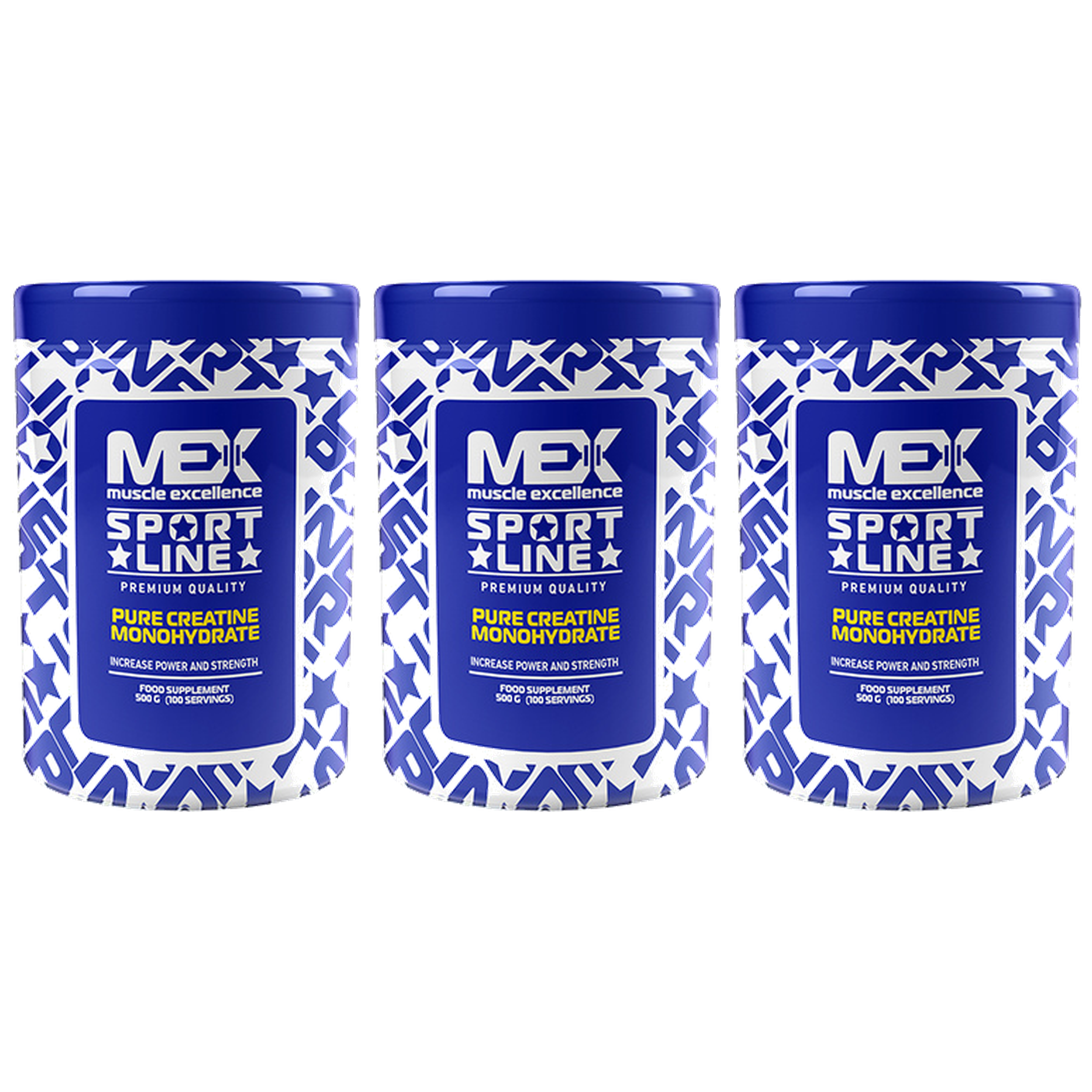 Pure Creatine Monohydrate - 3x 500g
