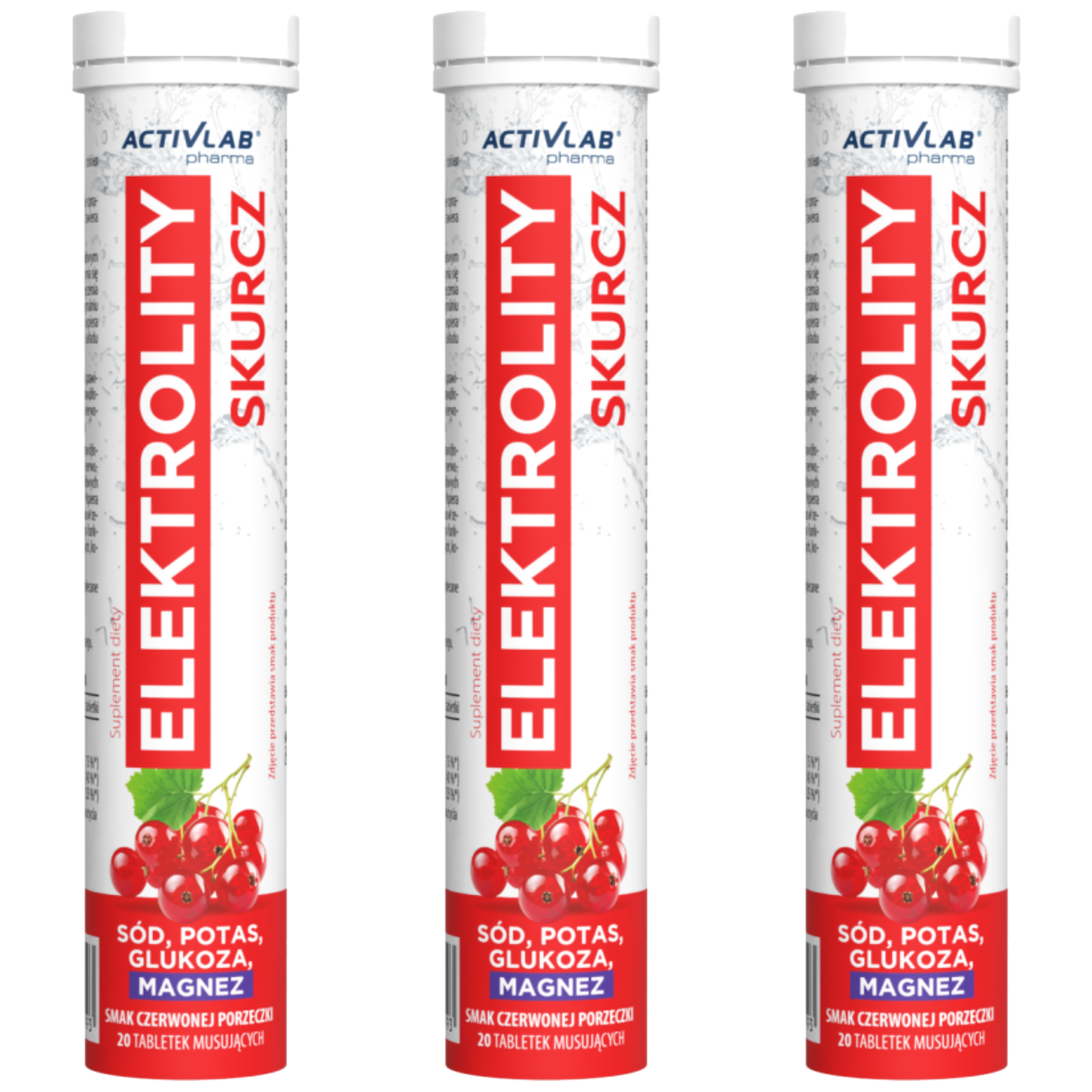 ACTIVLAB PHARMA - Elektrolity Skurcz - 20tabs - 3x RedCurrant
