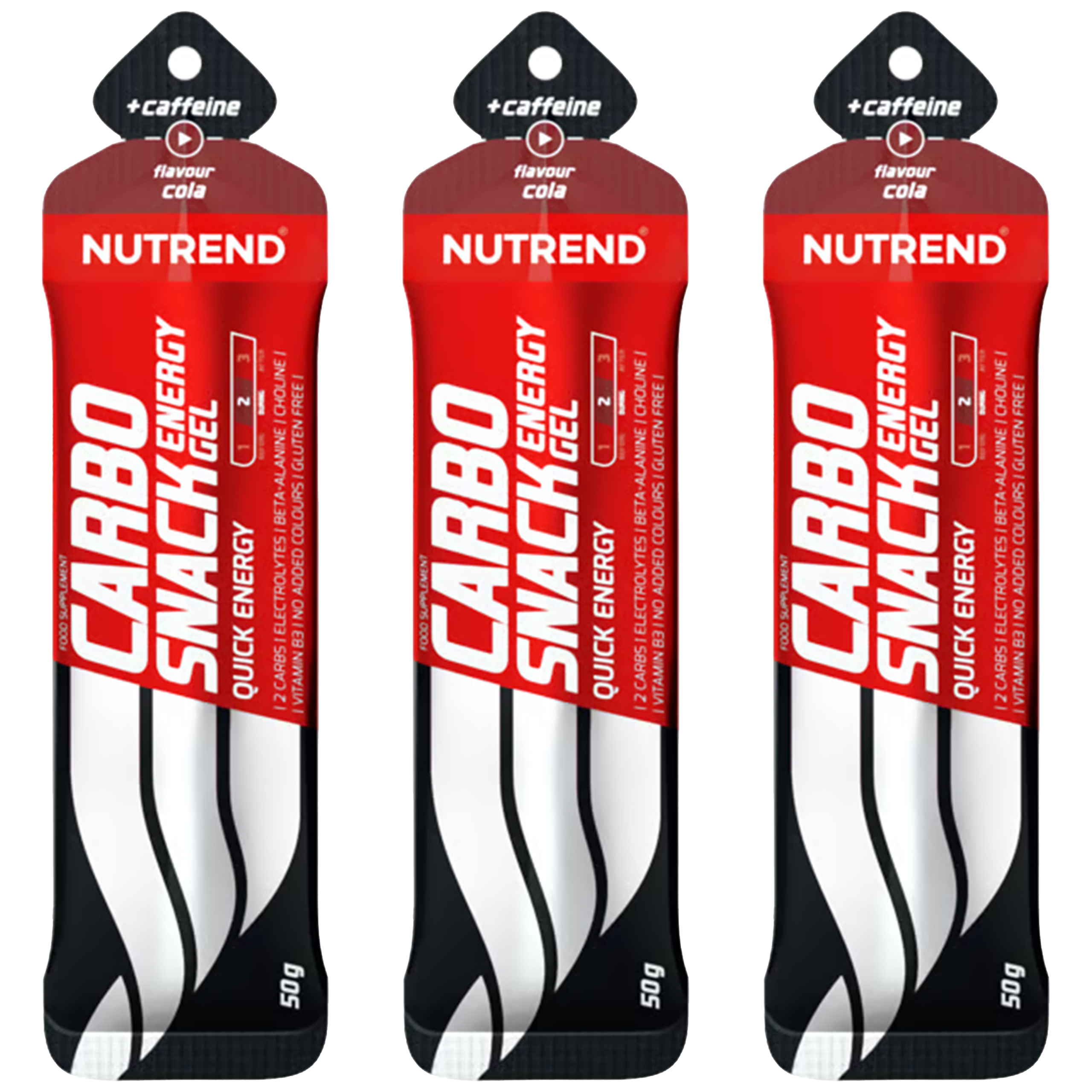 NUTREND Carbosnack + Caffeine - 3x 50g
