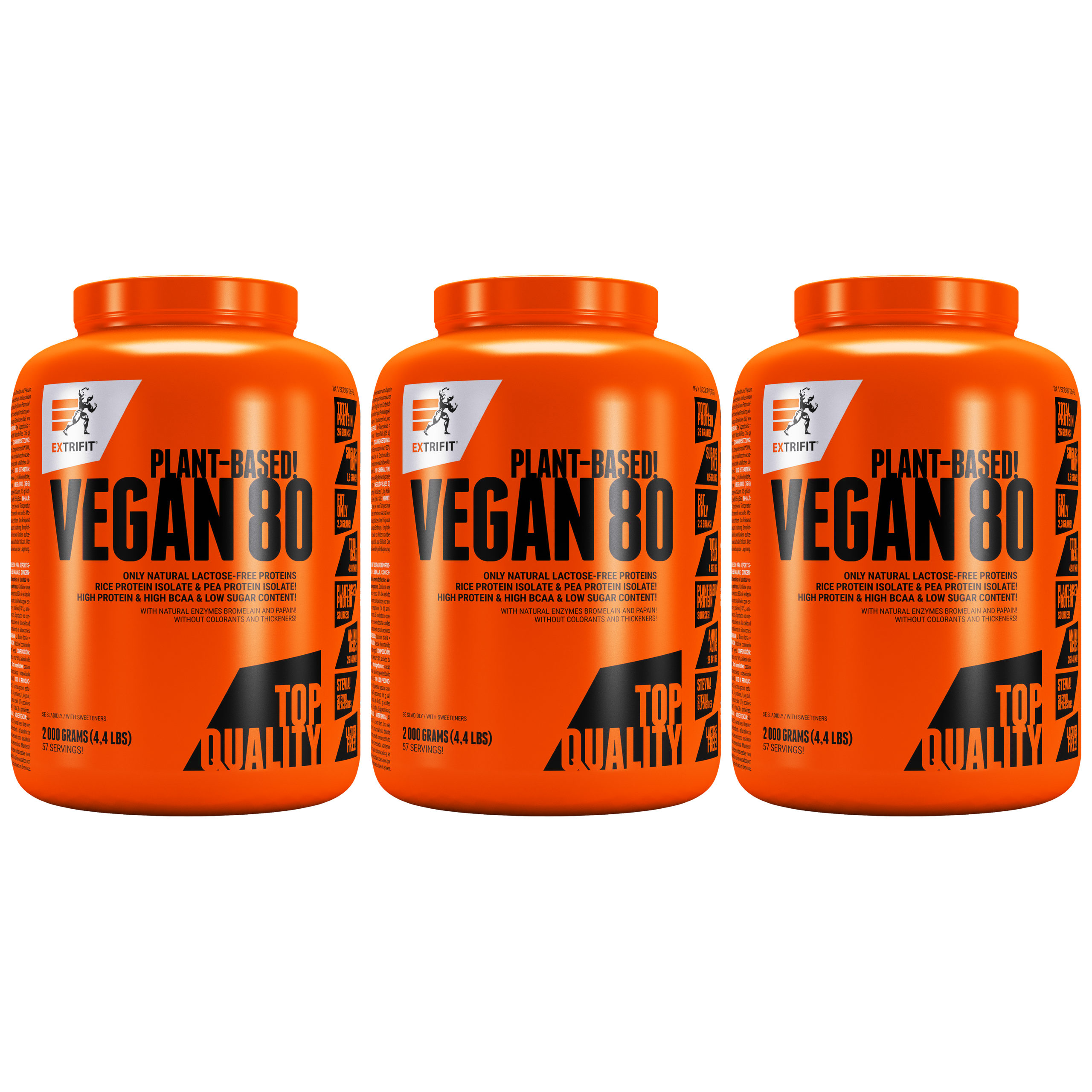 EXTRIFIT Vegan 80 - 3x 2000g