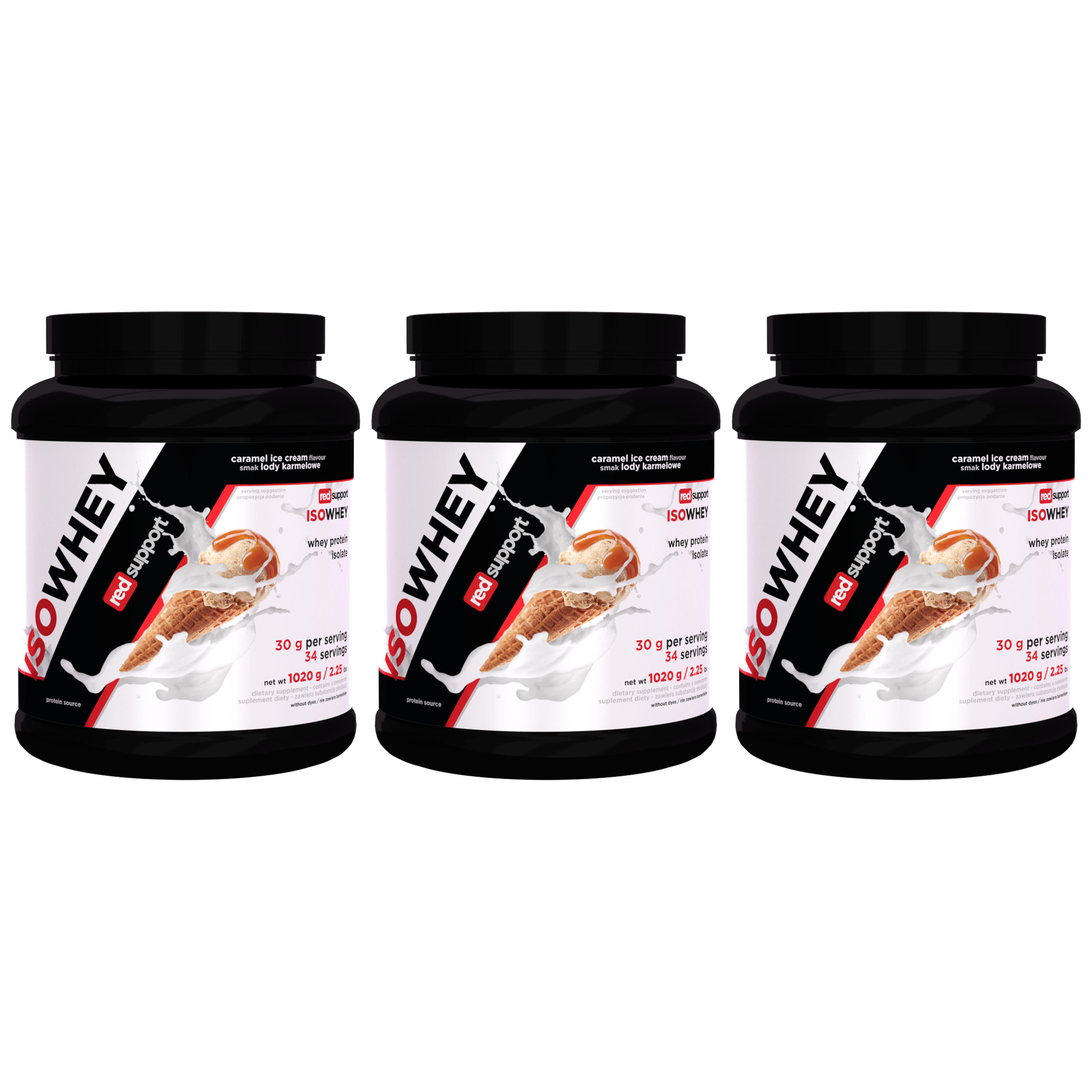 RED SUPPORT IsoWhey - 3x 1020g