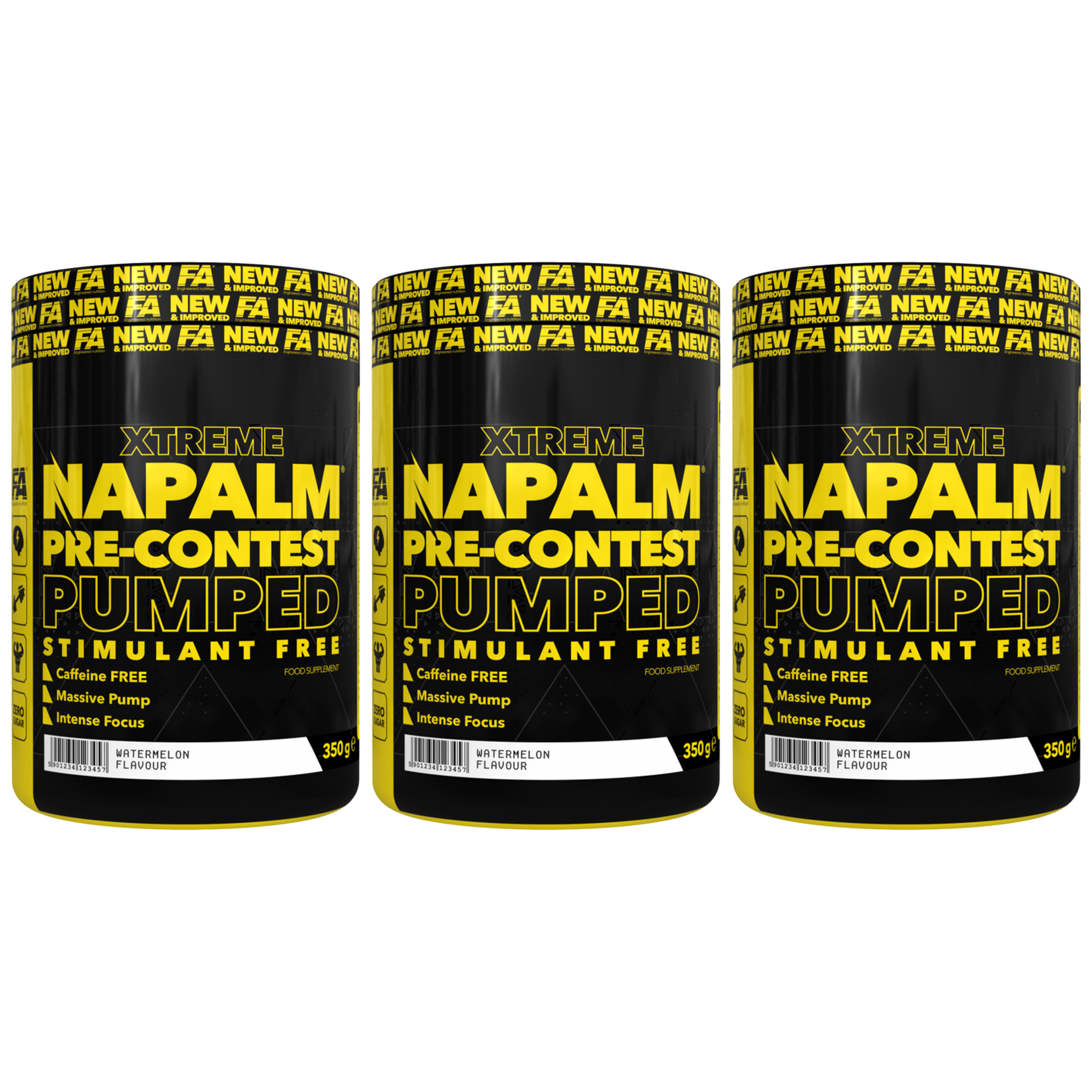 FITNESS AUTHORITY Napalm Pre-Contest Pumped Stimulant Free - 3x 350g