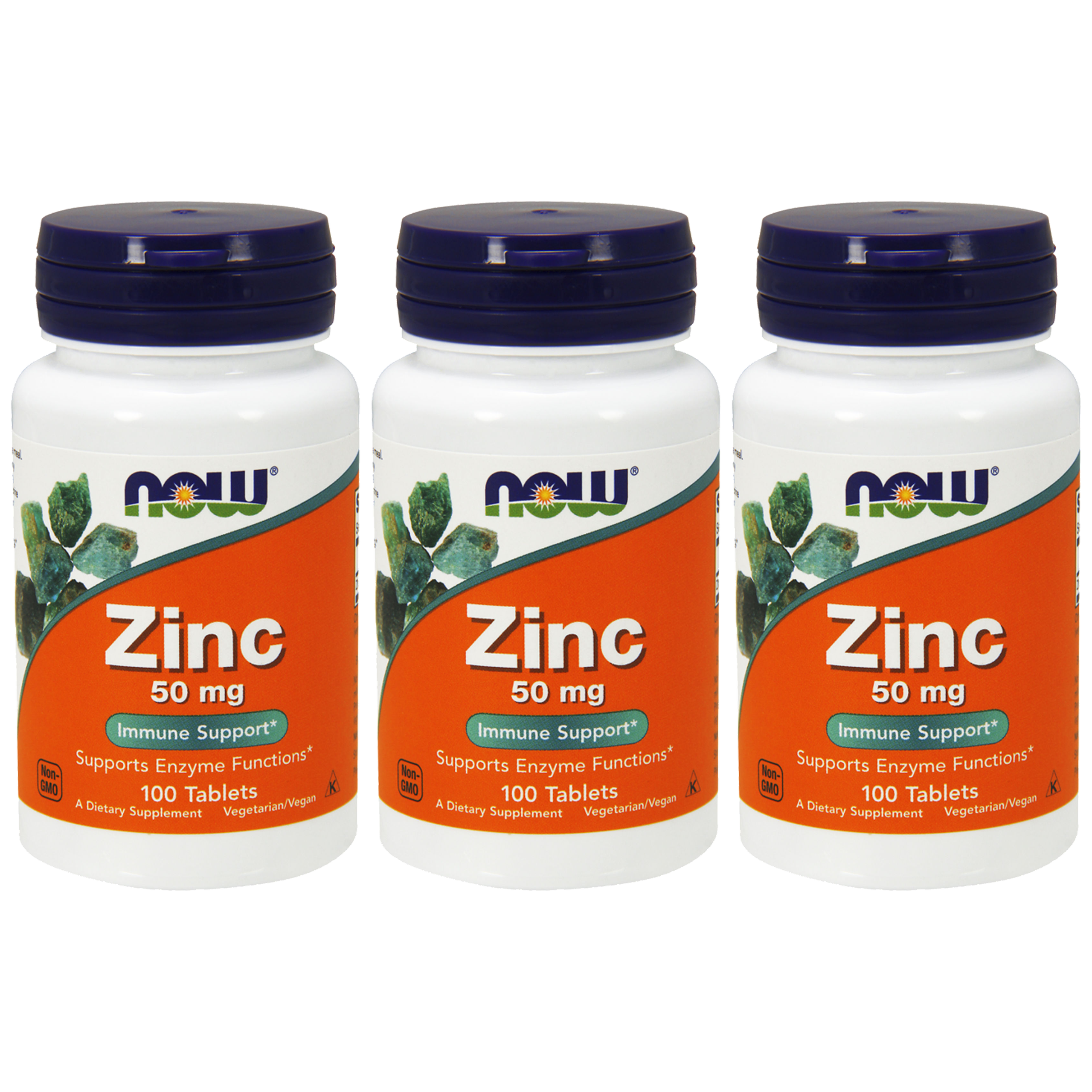 NOW Zinc Gluconate - 3x 100tabs