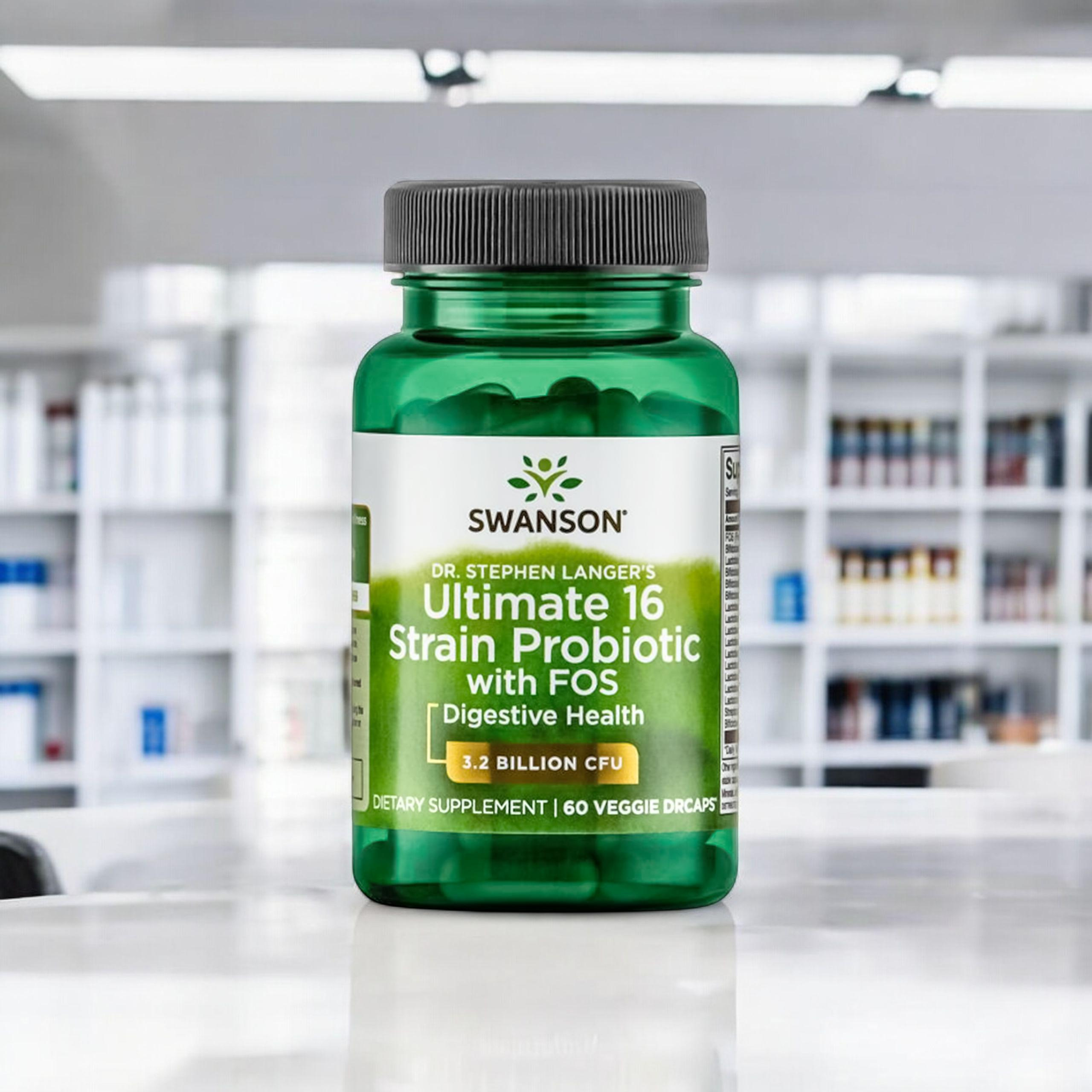 SWANSON Ultimate 16 Strain Probiotic with Fos - 3x 60vcaps