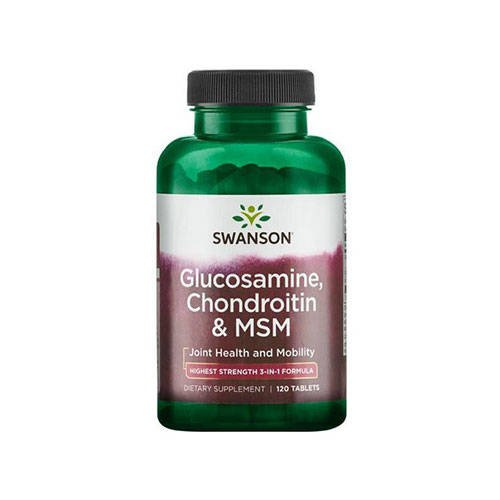 SWANSON Glucosamine, Chondroitin & MSM - 3x 120tabs
