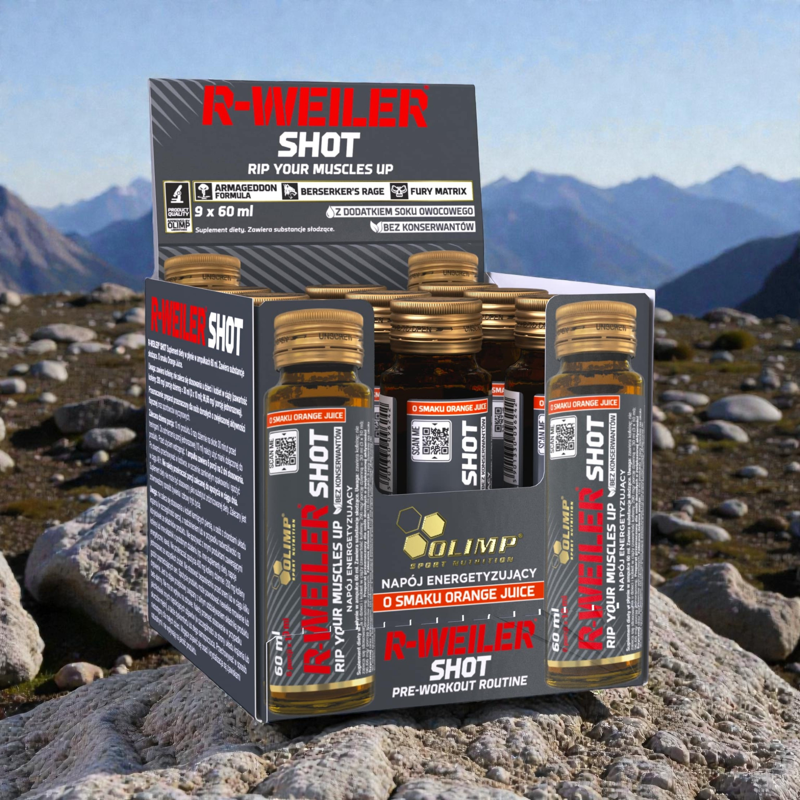OLIMP - R-Weiler Shot Szklana Ampułka - 9x 2x 60ml