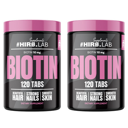 HIRO.LAB Biotin - 120tabs - 2x Biotyna