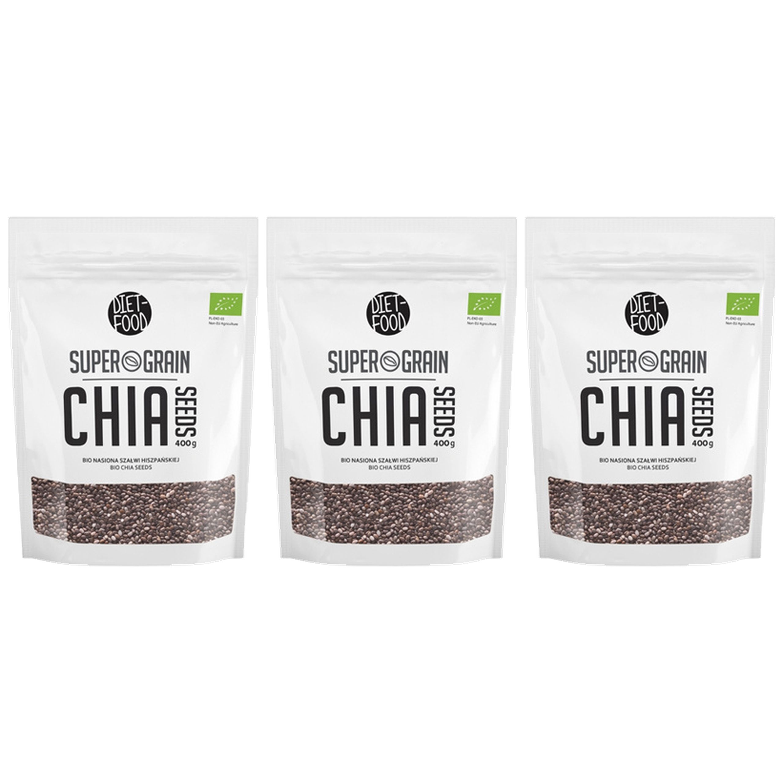 DIET FOOD Bio Chia - 3x 400g