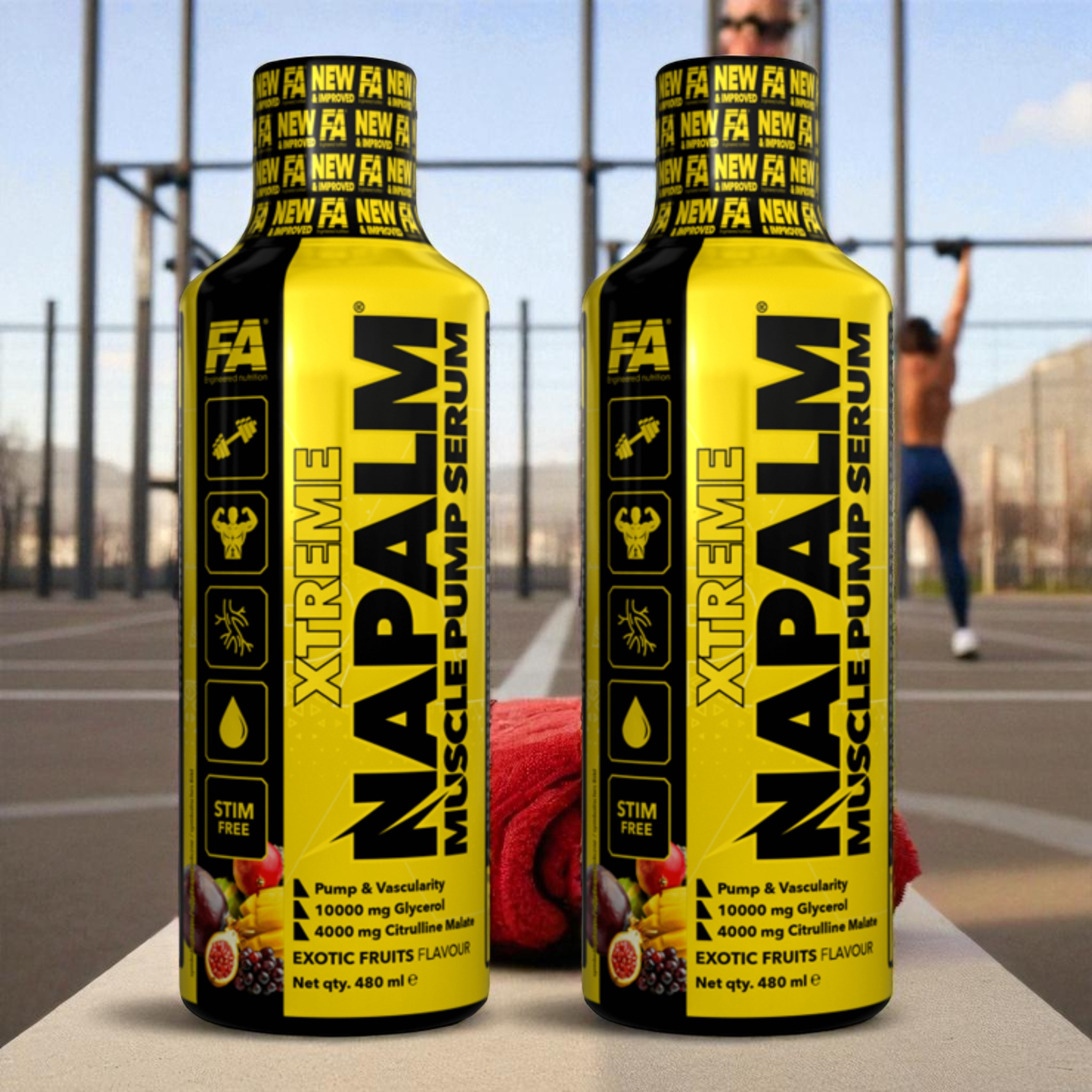FITNESS AUTHORITY Napalm Muscle Pump Serum - 2x 480ml - Exotic Fruits - WYPRZEDAŻ - 31-03