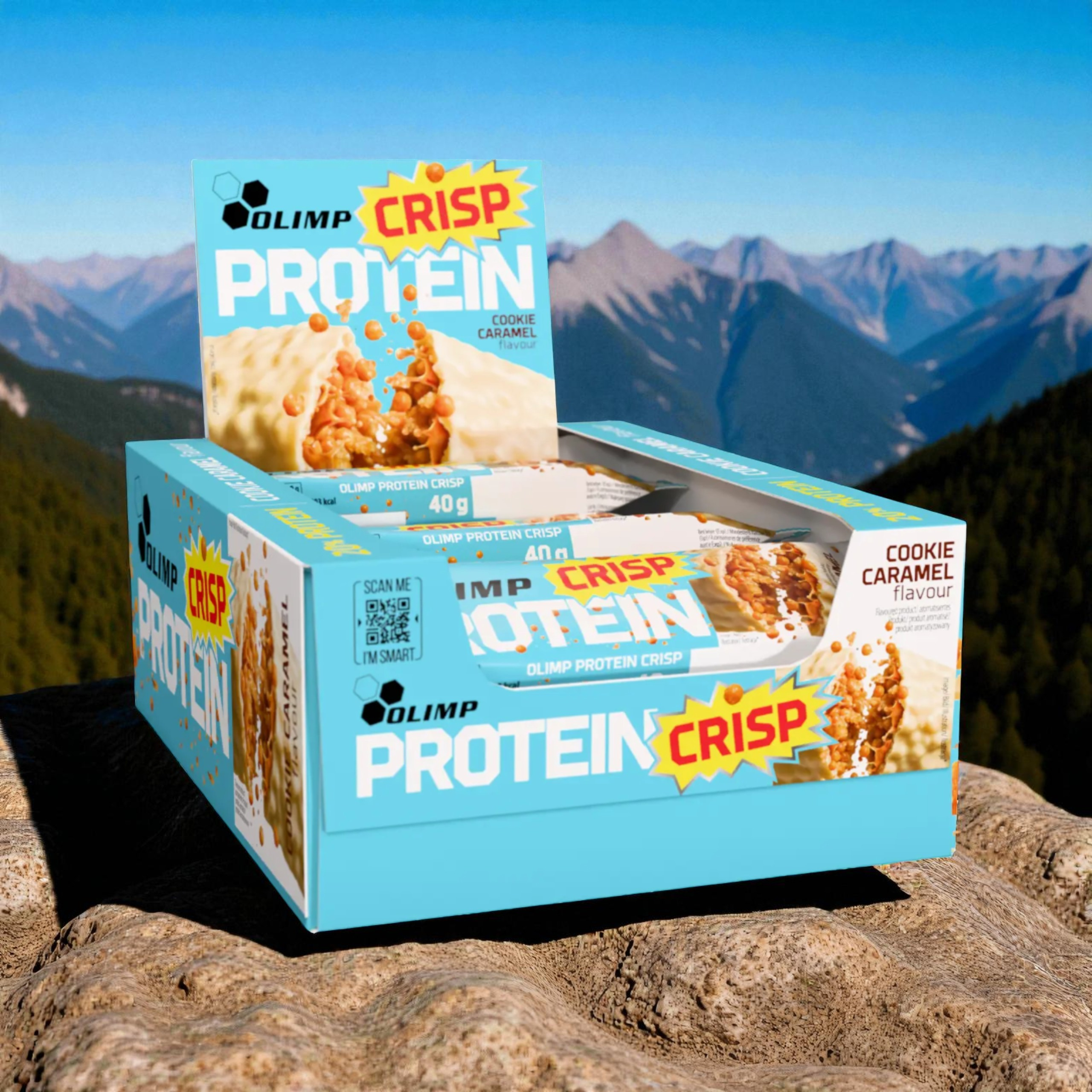 OLIMP - Protein Crisp Bar - 20x 3x 40g - Cookie Caramel