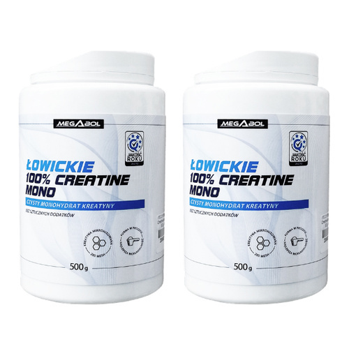 MEGABOL 100% Creatine Mono Łowickie - 2x 500g
