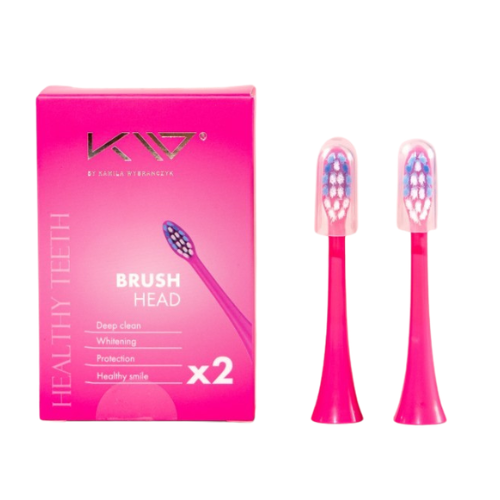 KAMILA WYBRAŃCZYK - Końcówki do Szczoteczki Sonicznej - 2x 2szt - Pink