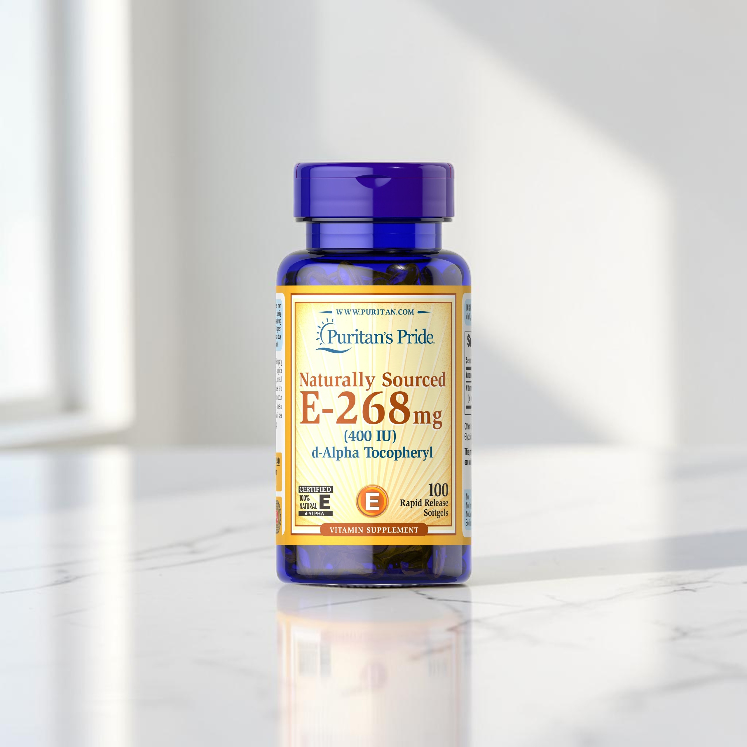 PURITAN'S PRIDE - Vitamin E Natural Sourced - 400 IU - 100softgels