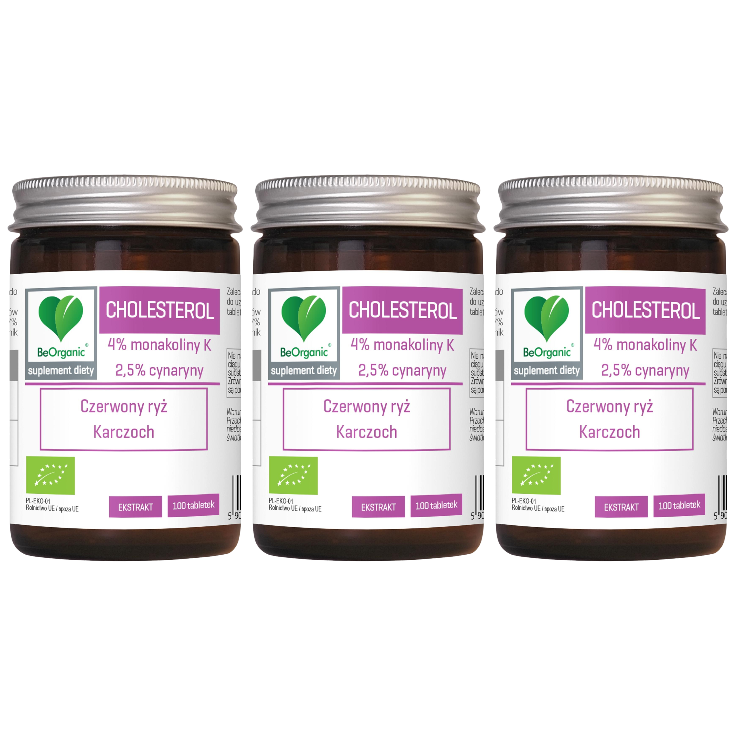 ALINESS - BeOrganic Cholesterol BIO 400mg - 3x 100tabs.