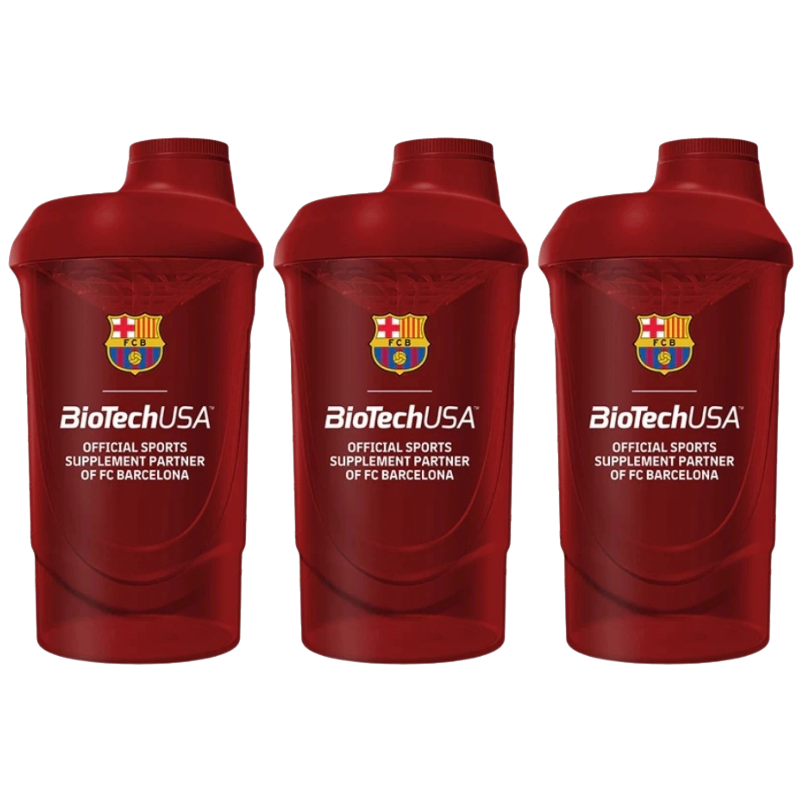 BIOTECH - Shaker Biotech FC Barcelona - 3x 600ml - Red