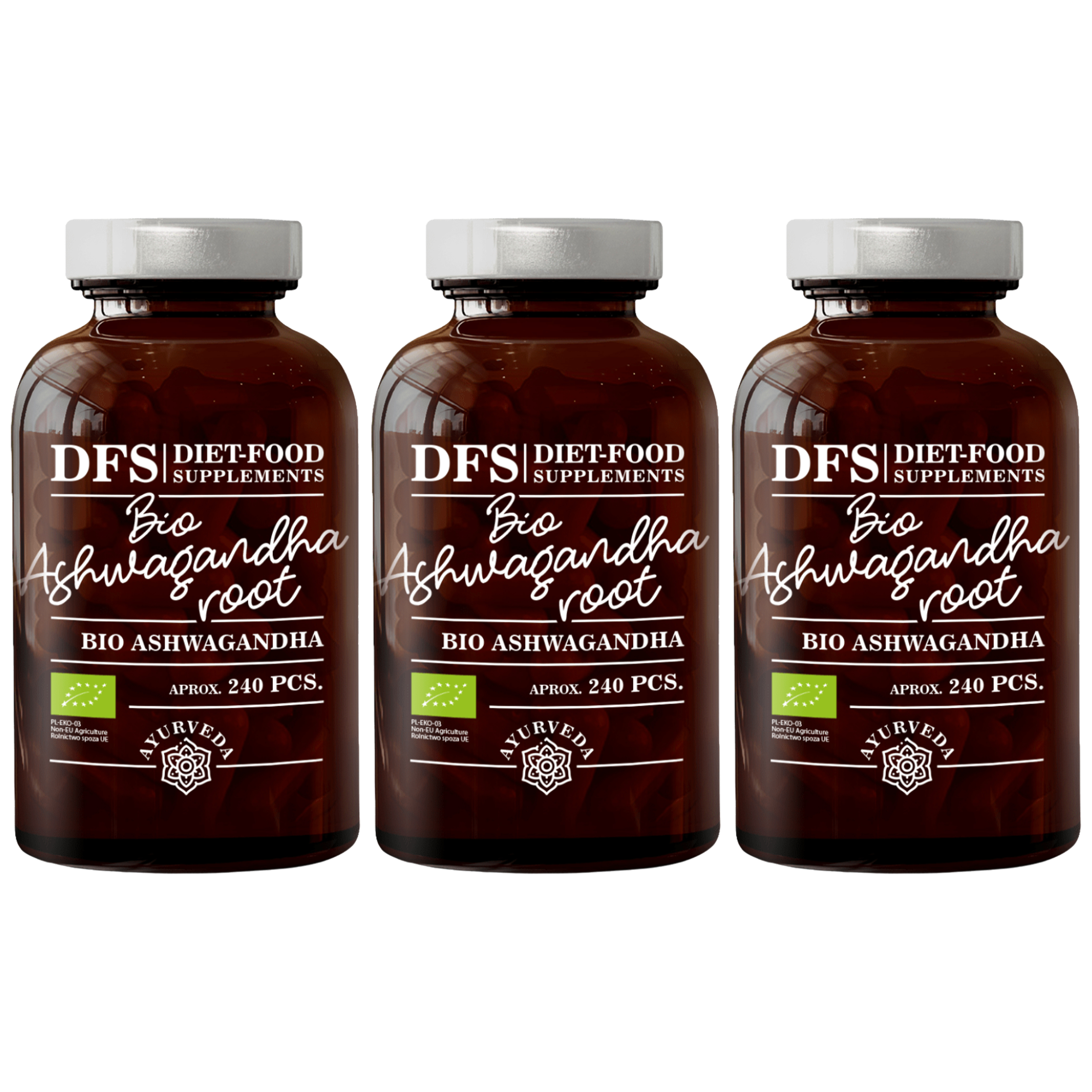 DIET FOOD Bio Ashwaganda - 3x 240caps.