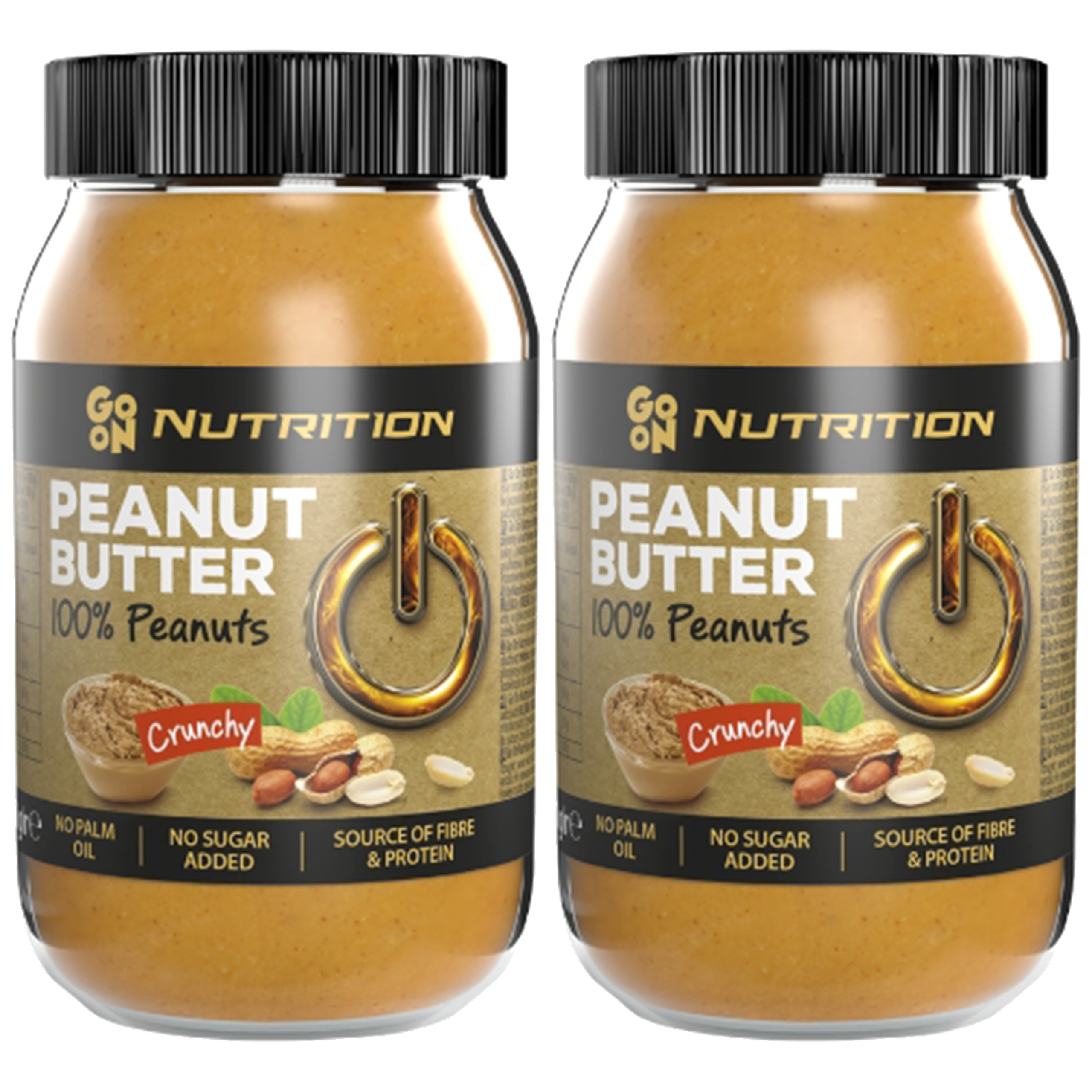 GO ON NUTRITION Peanut Cream 100% Peanuts - 2x 900g - Krem orzechowy