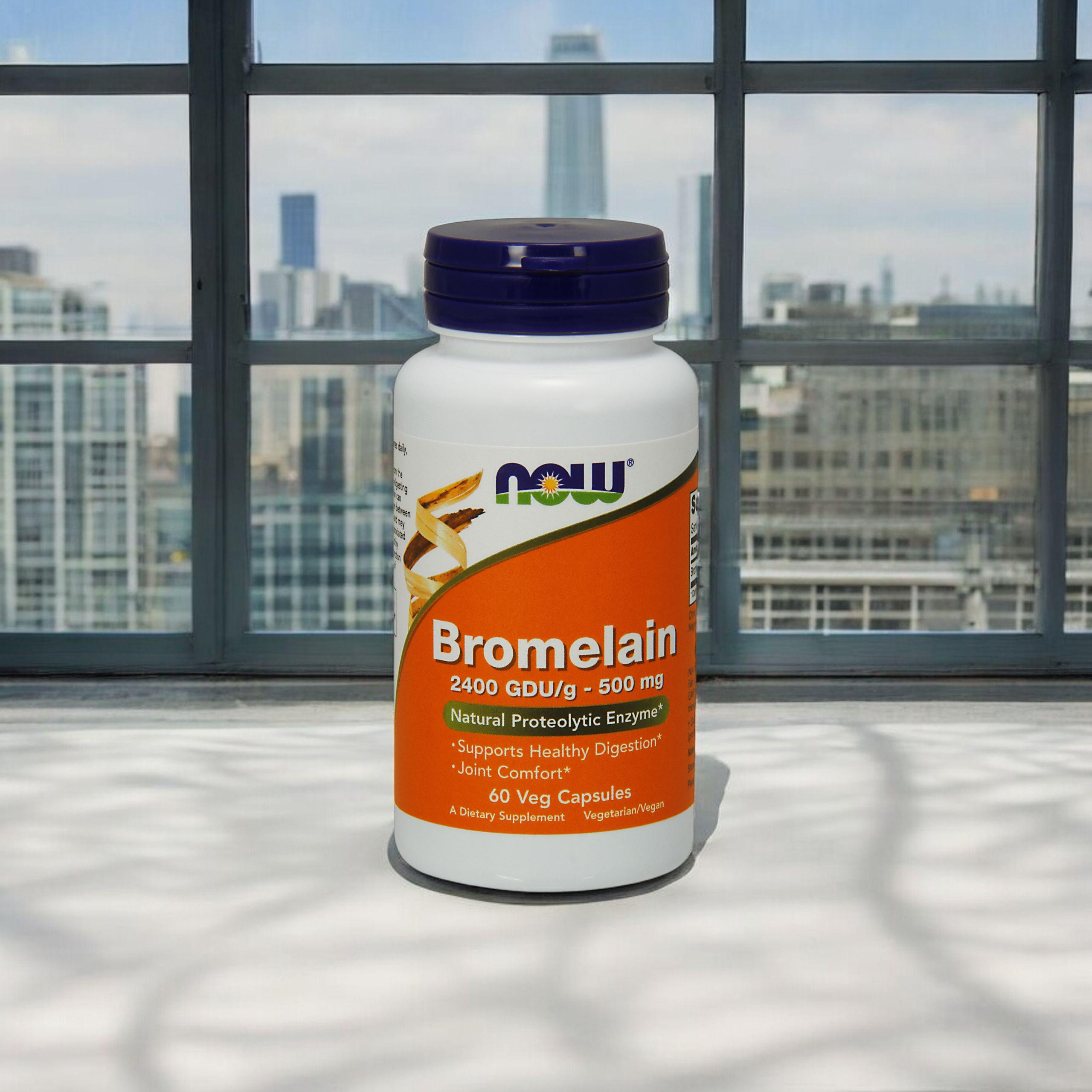 NOW Bromelain (Bromelina) - 3x 60vcaps