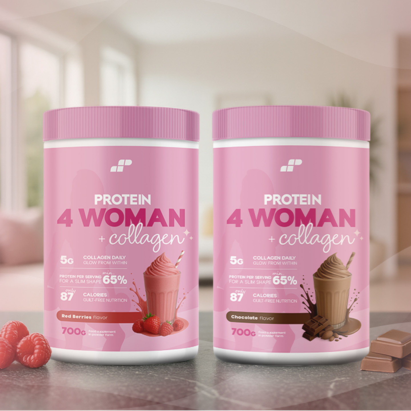 3x Protein 4 Woman + Collagen - 700g