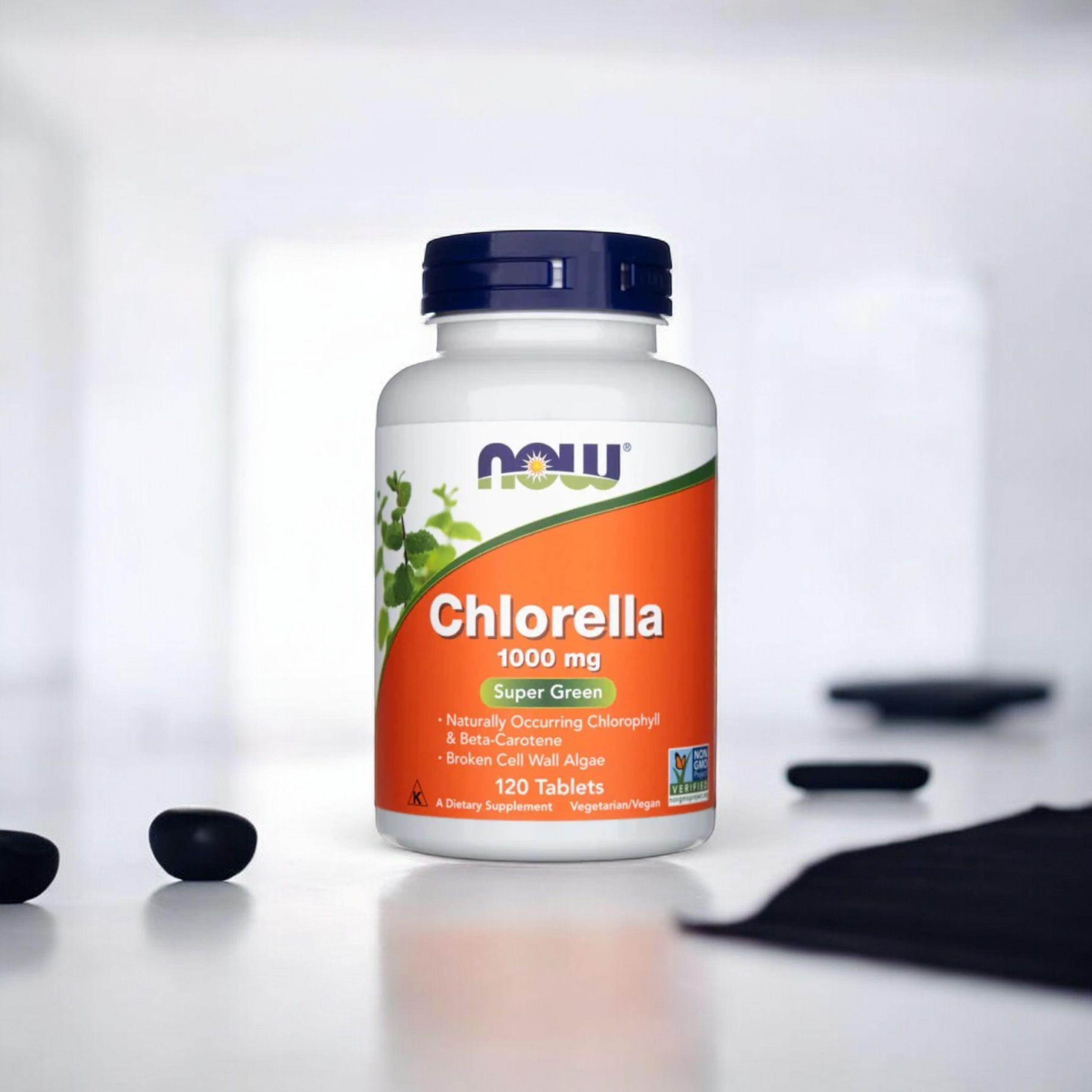 NOW - Chlorella 1000mg - 3x 120tabs.