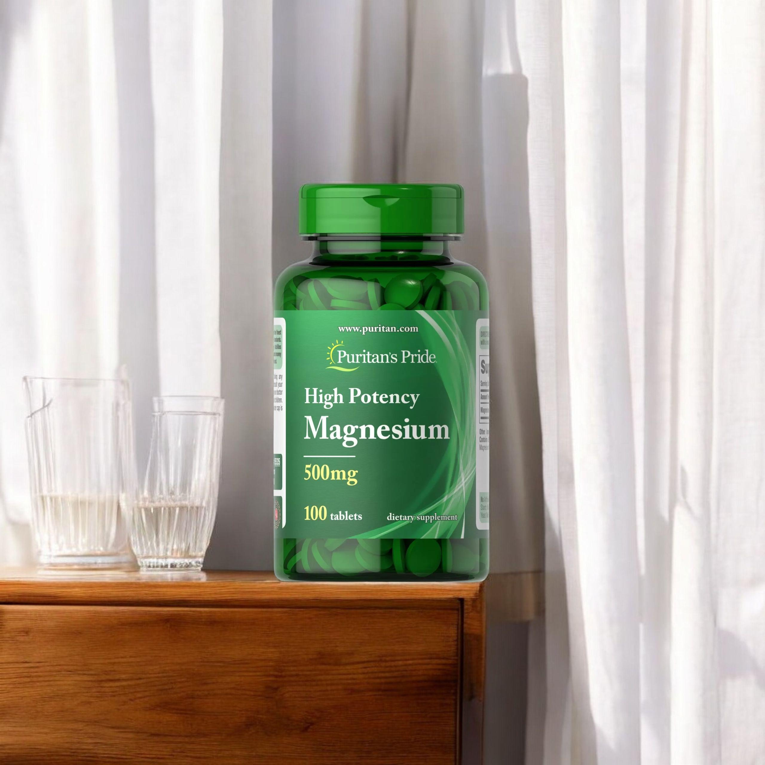 Puritan's Pride High Potency Magnesium 500mg - 100tabs - Magnez