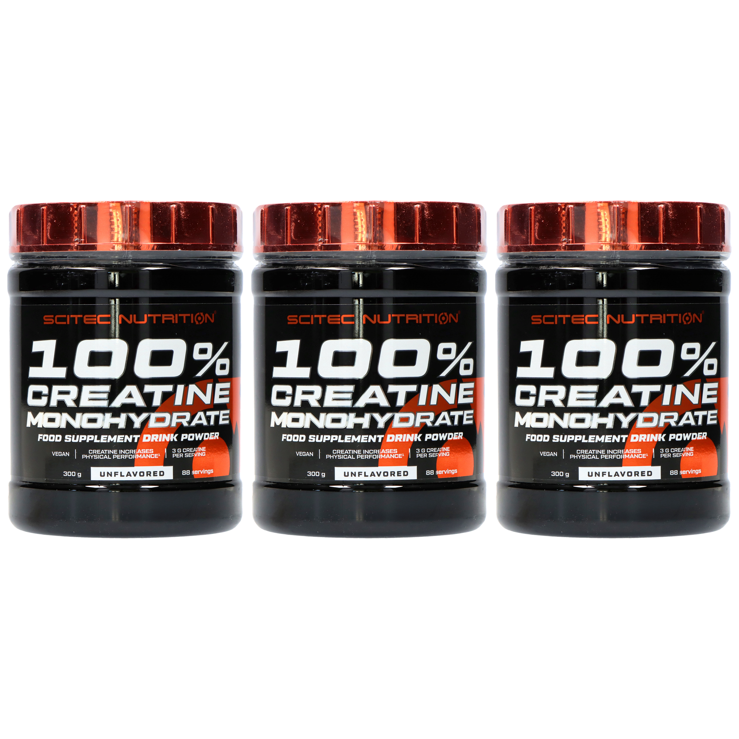 SCITEC 100% Creatine Monohydrate - 3x 300g