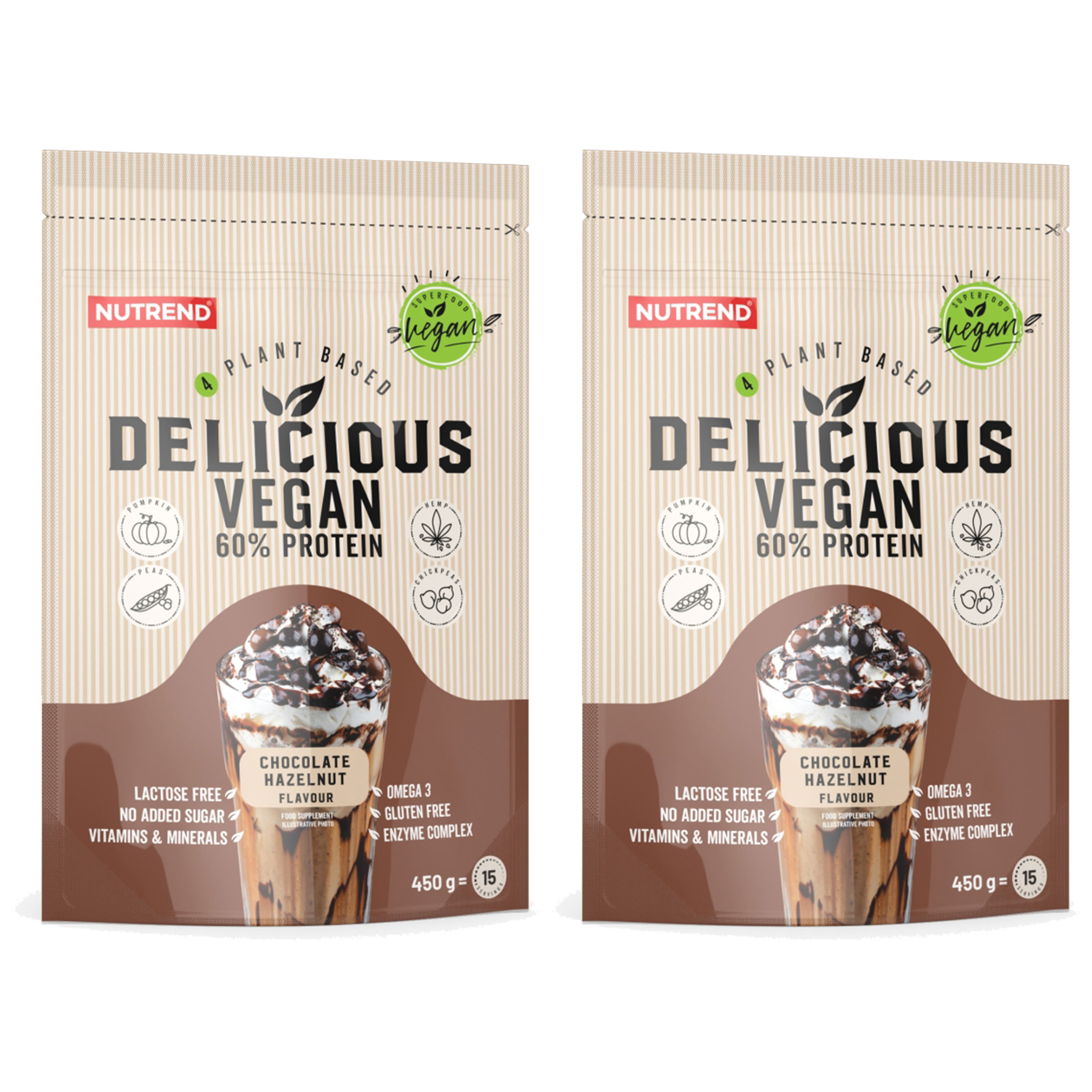 NUTREND Delicious Vegan Protein - 2x 450g